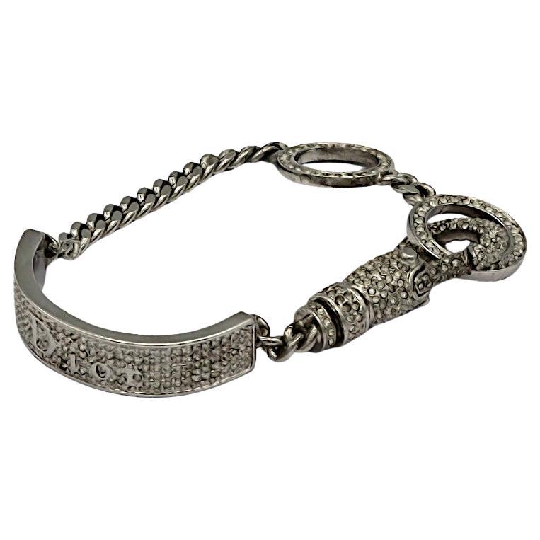 CHRISTIAN DIOR by JOHN GALLIANO Vintage Juwelen-Karabiner-Armband im Angebot