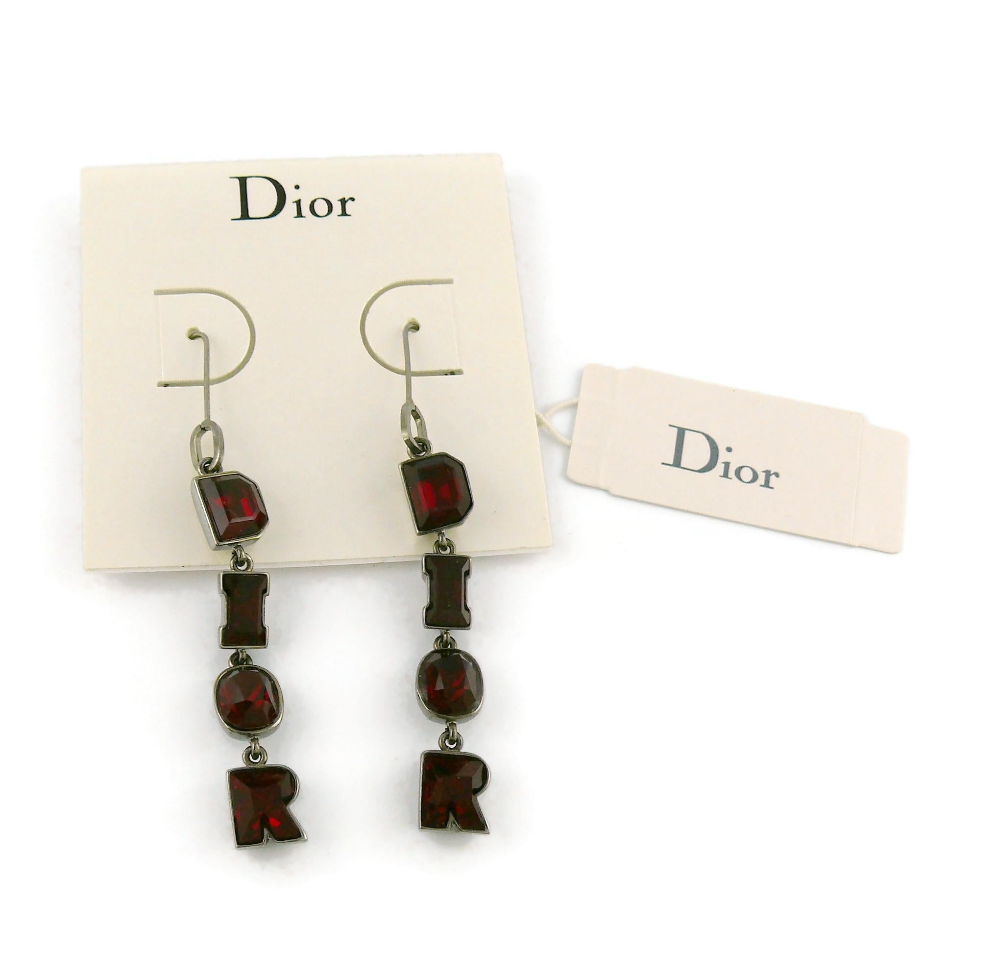dior red earrings