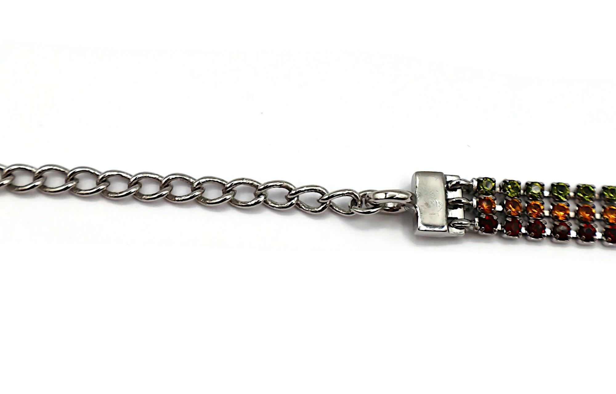 CHRISTIAN DIOR by JOHN GALLIANO Vintage Jewelled Rasta Bracelet For Sale 2