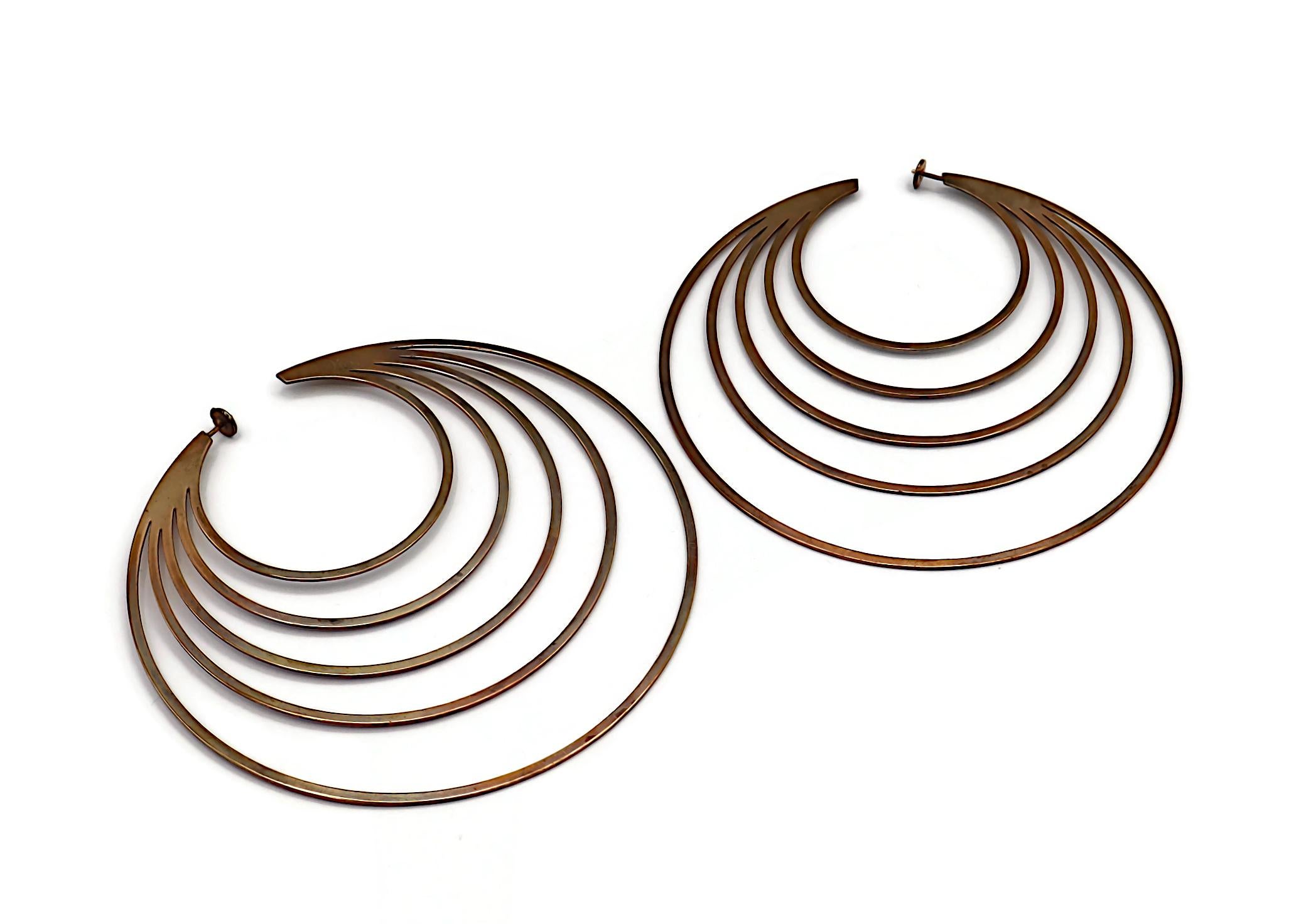 CHRISTIAN DIOR by JOHN GALLIANO Vintage Massive Hoop Earrings, 2003 For Sale 2
