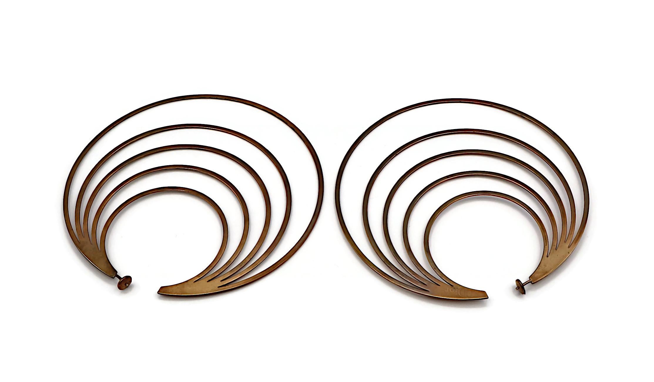 CHRISTIAN DIOR by JOHN GALLIANO Vintage Massive Hoop Earrings, 2003 For Sale 4