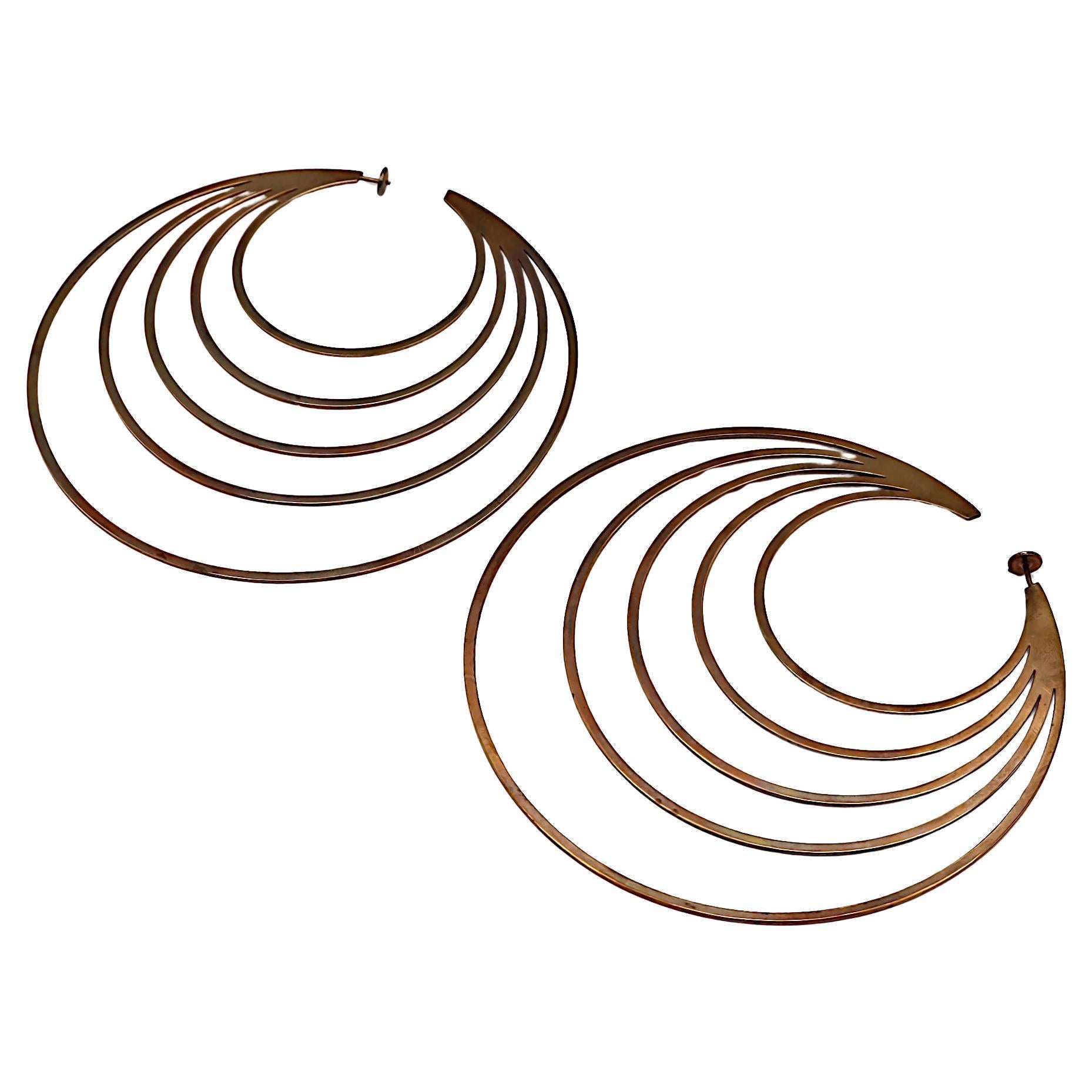 CHRISTIAN DIOR by JOHN GALLIANO Vintage Massive Hoop Earrings, 2003 For Sale