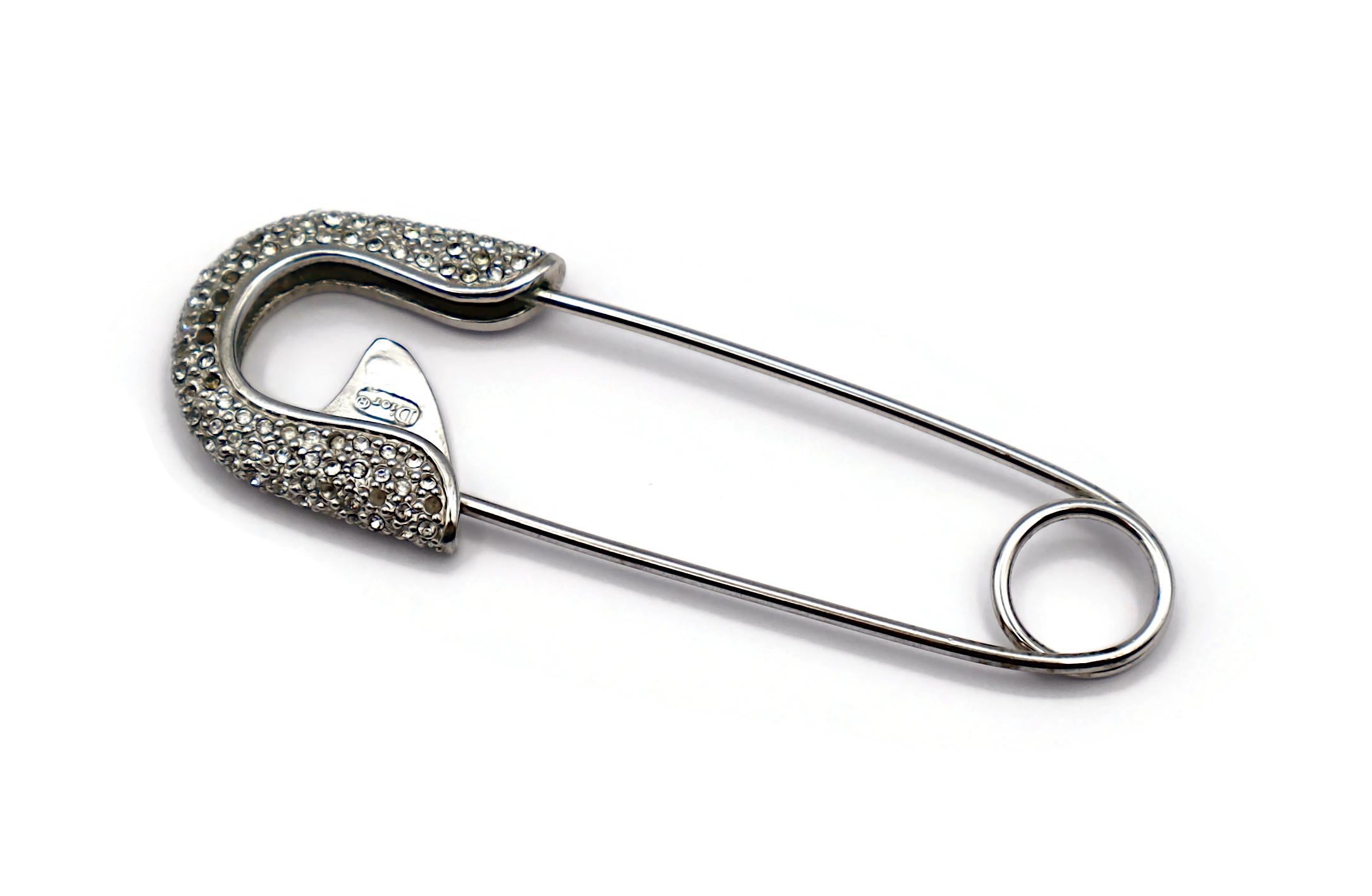 CHRISTIAN DIOR by JOHN GALLIANO Vintage Massive Jewelled Safety Pin Brooch 4
