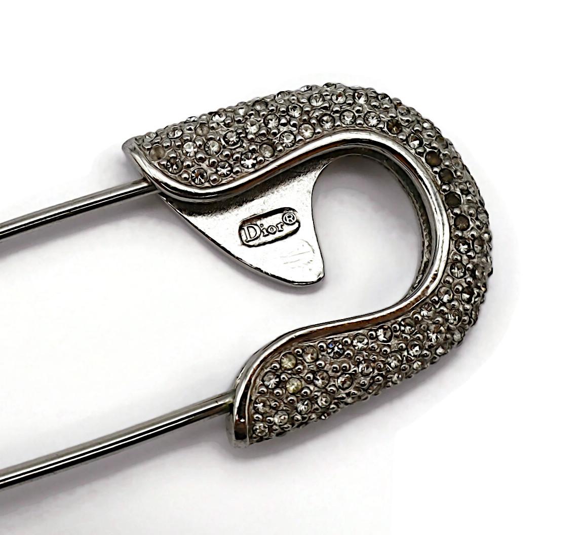 CHRISTIAN DIOR by JOHN GALLIANO Vintage Massive Jewelled Safety Pin Brooch 5