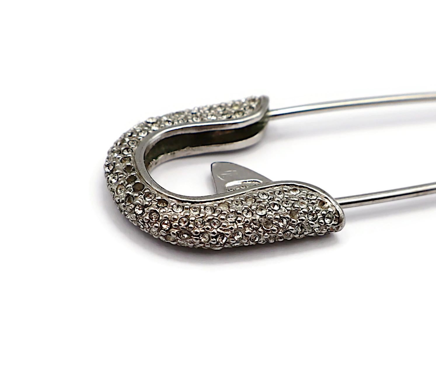 CHRISTIAN DIOR by JOHN GALLIANO Vintage Massive Jewelled Safety Pin Brooch 6