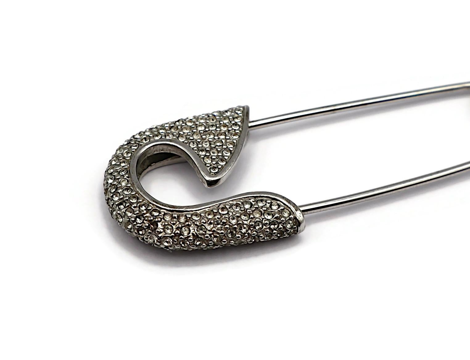 CHRISTIAN DIOR by JOHN GALLIANO Vintage Massive Jewelled Safety Pin Brooch 10