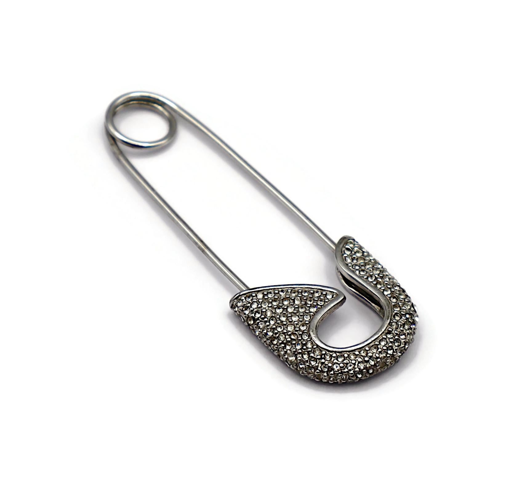 CHRISTIAN DIOR by JOHN GALLIANO Vintage Massive Jewelled Safety Pin Brooch 1