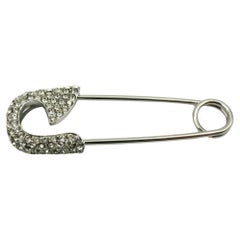 CHRISTIAN DIOR by JOHN GALLIANO Vintage Massive Jewelled Safety Pin Brooch