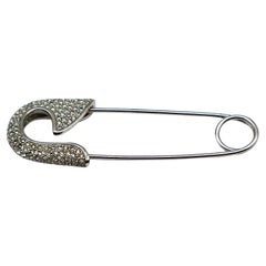 CHRISTIAN DIOR by JOHN GALLIANO Vintage Massive Jewelled Safety Pin Brooch