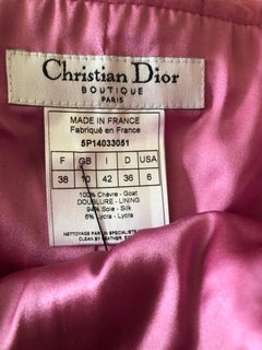 Christian Dior by John Galliano Vintage Pink Suede Mini Skirt Sz 38
