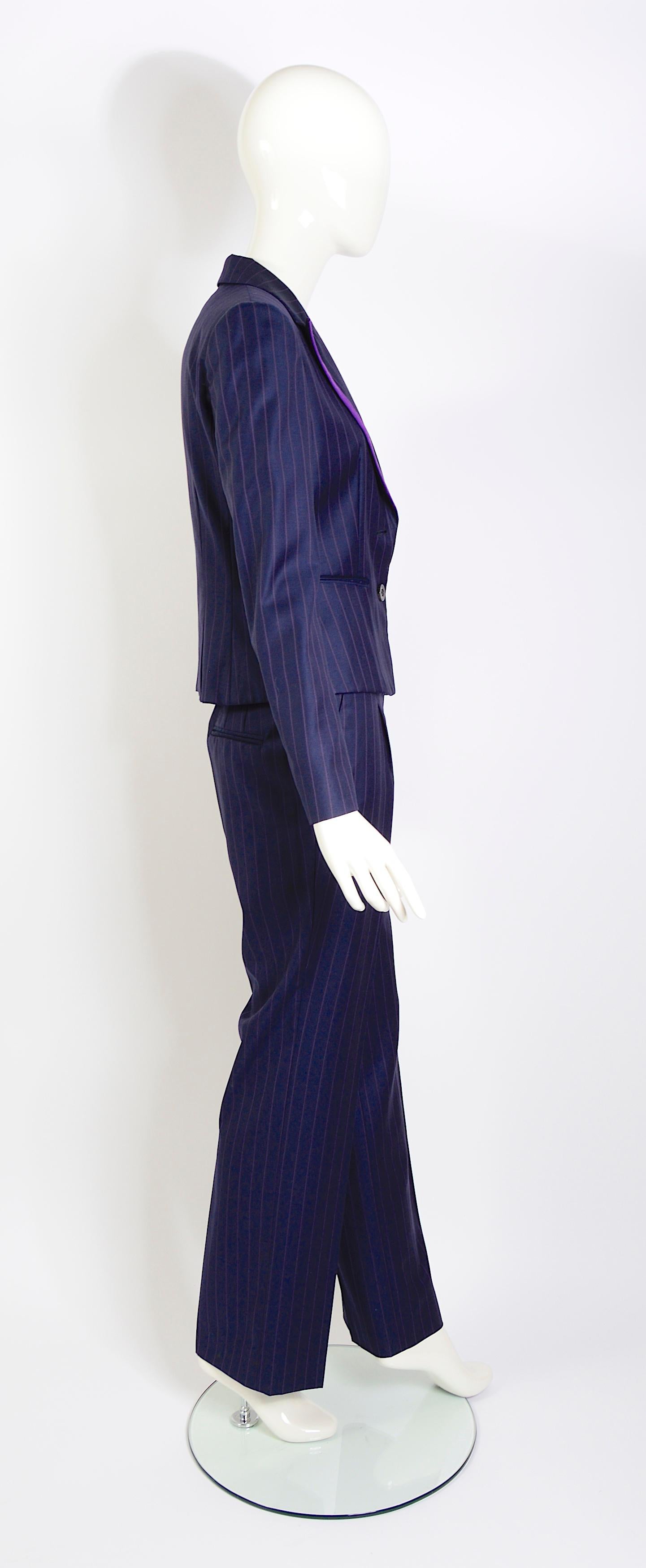 Christian Dior by John Galliano vintage S/S 2008 pin striped suit 6