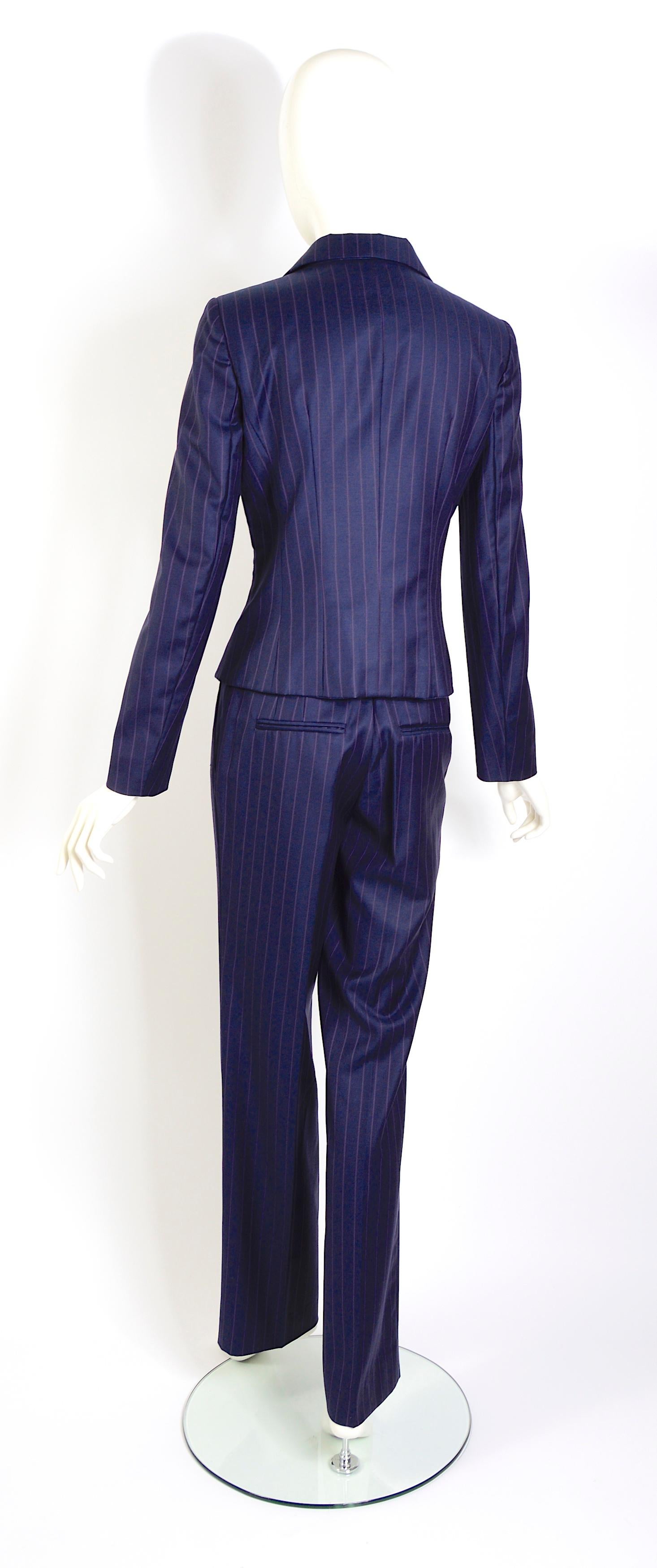 Christian Dior by John Galliano vintage S/S 2008 pin striped suit 3