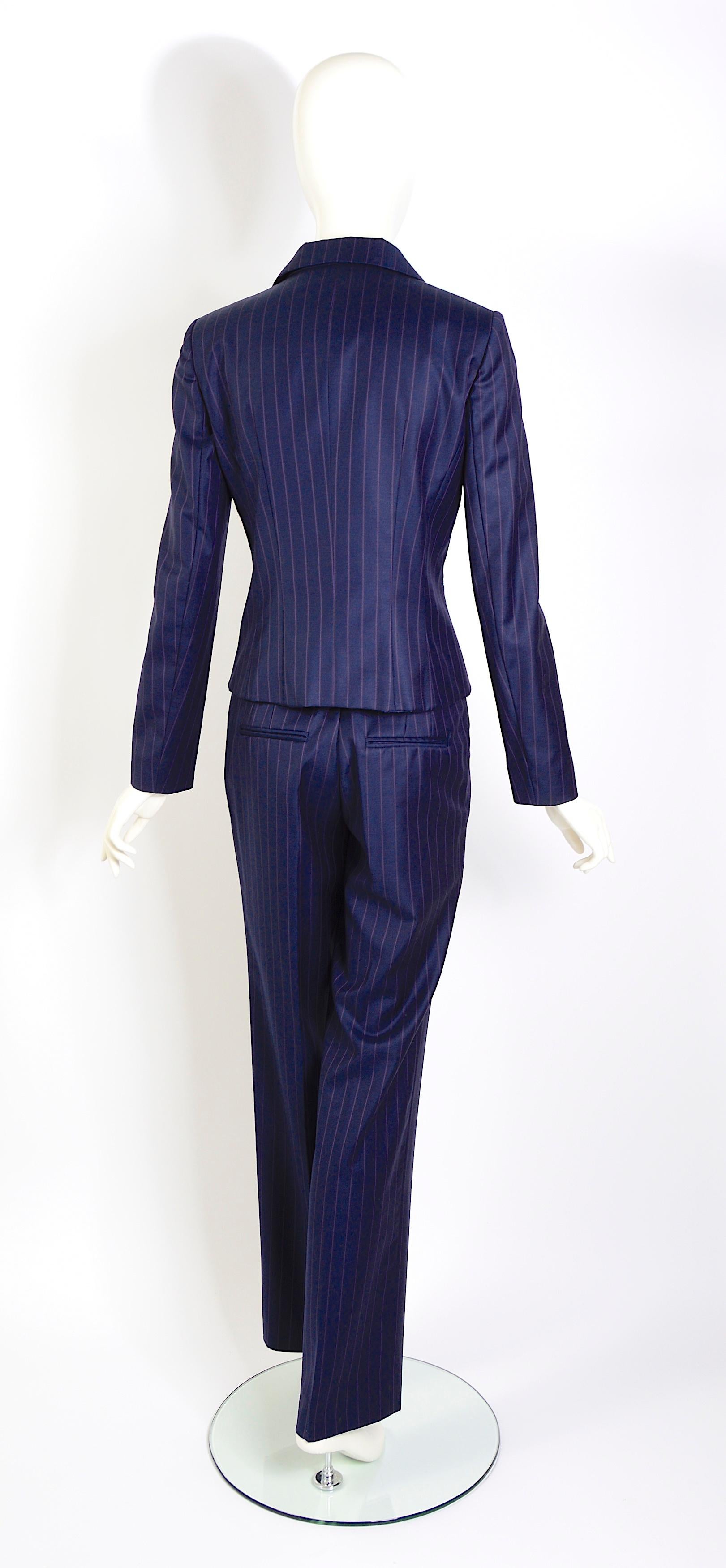 Christian Dior by John Galliano vintage S/S 2008 pin striped suit 4