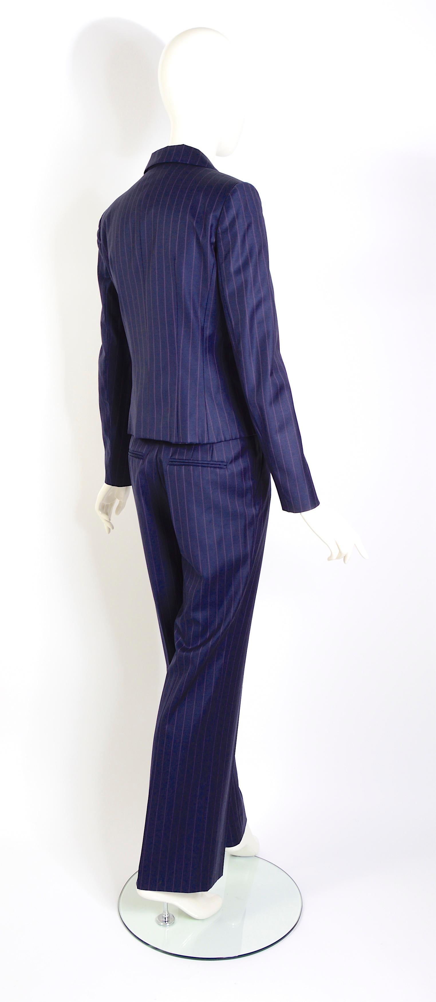 Christian Dior by John Galliano vintage S/S 2008 pin striped suit 5