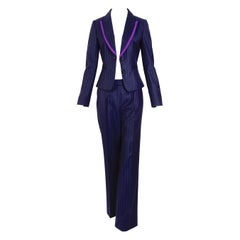 Christian Dior by John Galliano vintage S/S 2008 pin striped suit