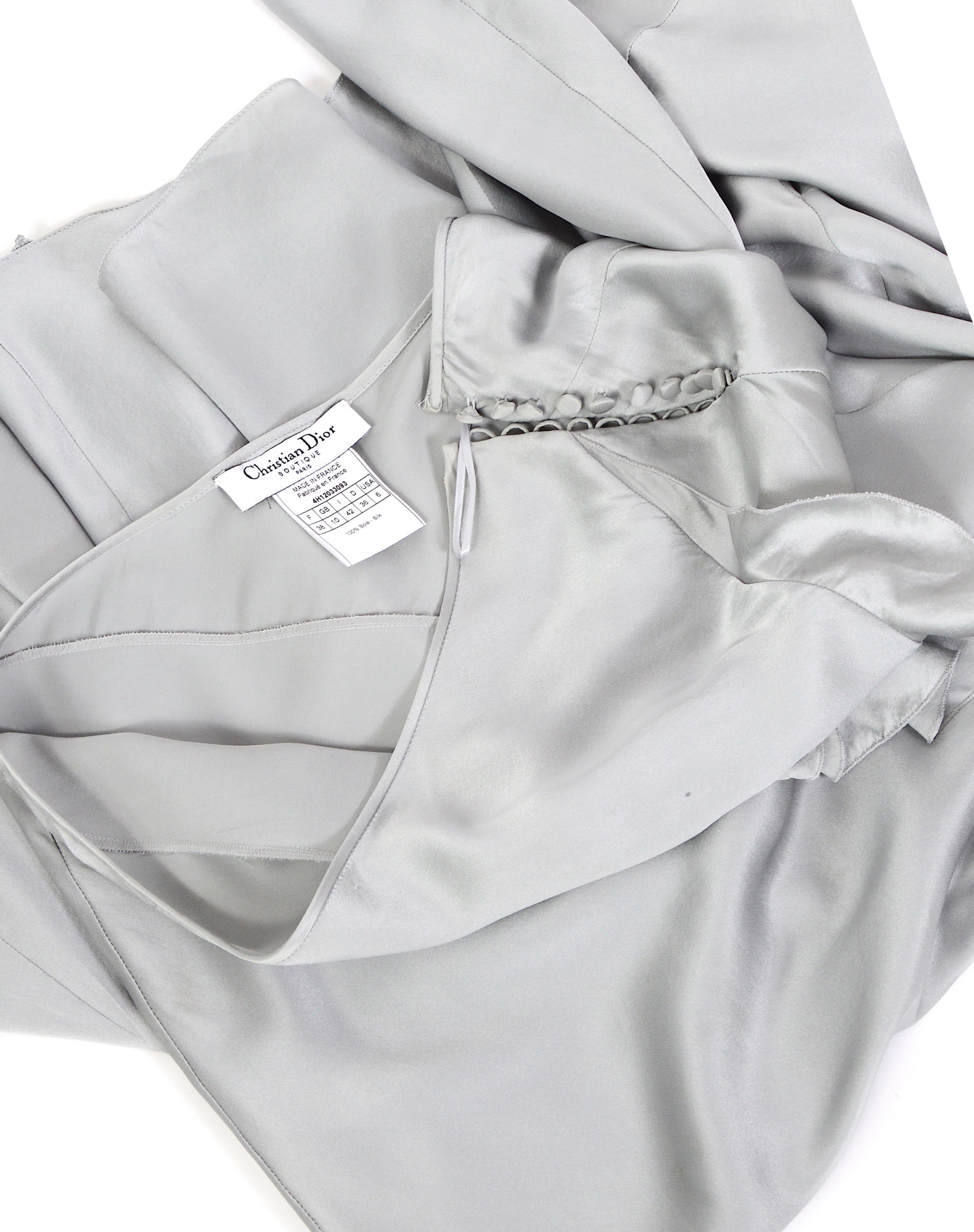 Christian Dior by John Galliano vintage silk ruffled bias cut low waist skirt   For Sale 8