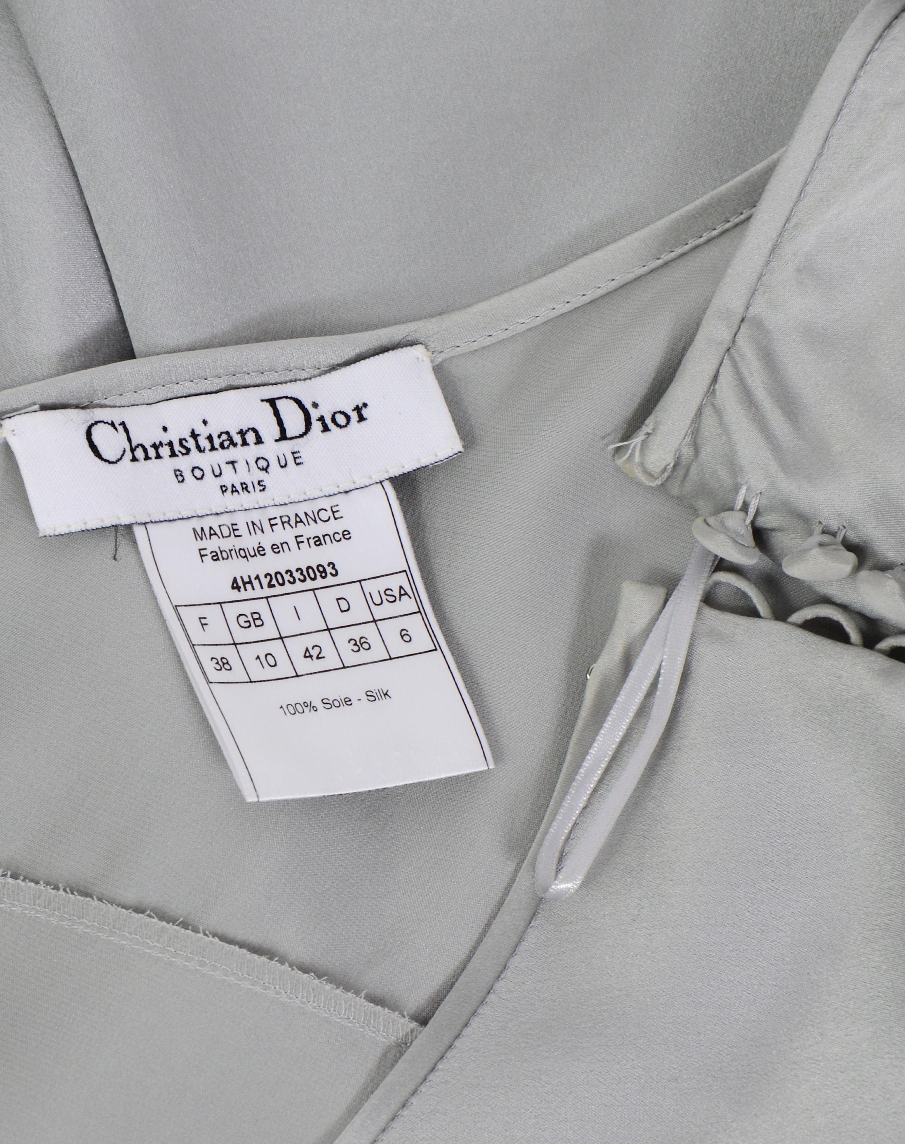 Christian Dior by John Galliano vintage silk ruffled bias cut low waist skirt   For Sale 9