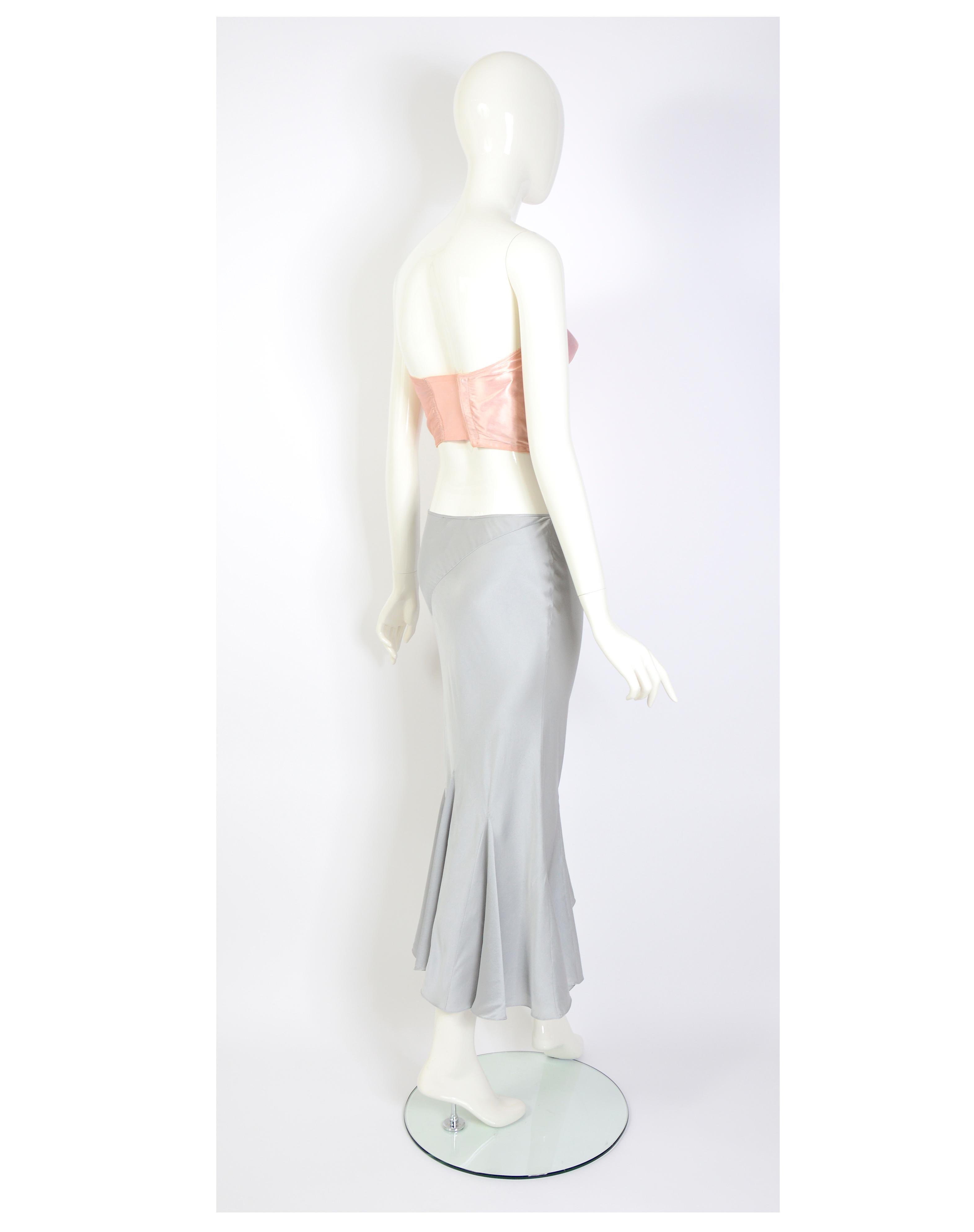Christian Dior by John Galliano vintage silk ruffled bias cut low waist skirt   For Sale 2