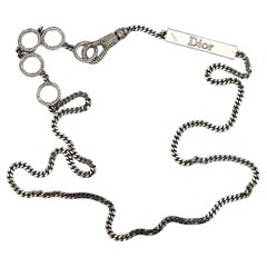 CHRISTIAN DIOR by JOHN GALLIANO Vintage Silver Tone Chain Belt