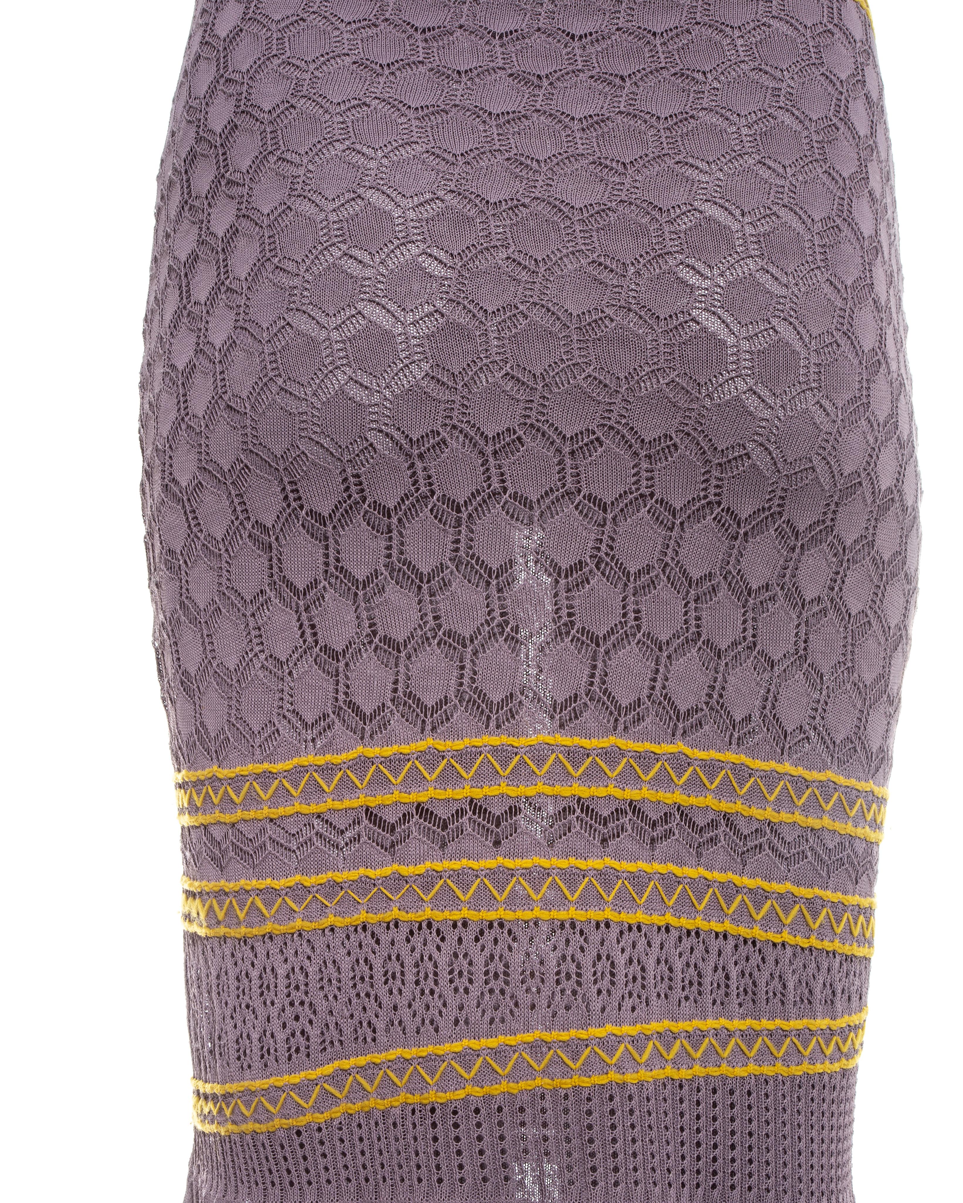 Christian Dior by John Galliano violet knitted slip dress, ss 2000 2