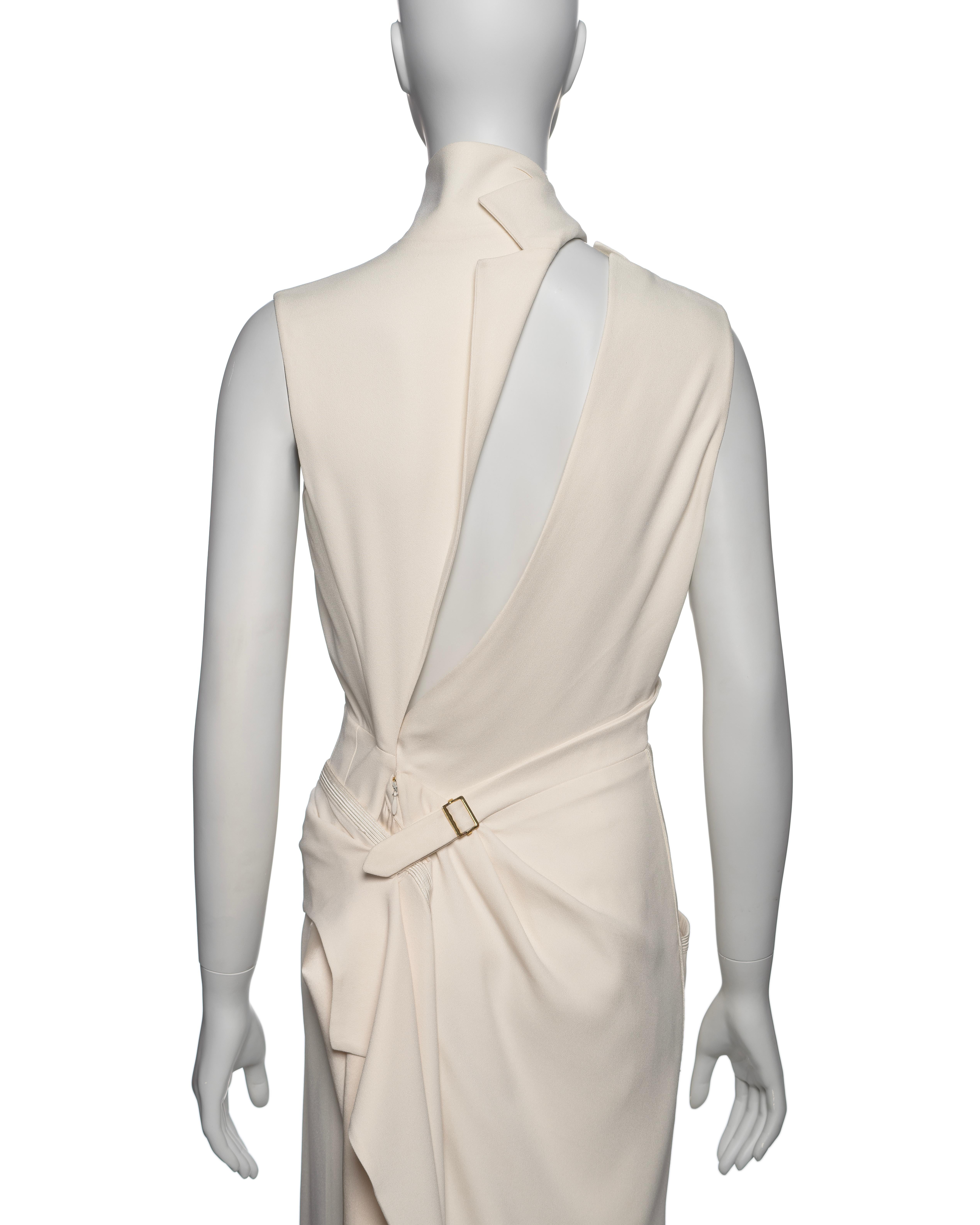 Christian Dior by John Galliano White Deconstructed Draped Dress, SS 2000 11