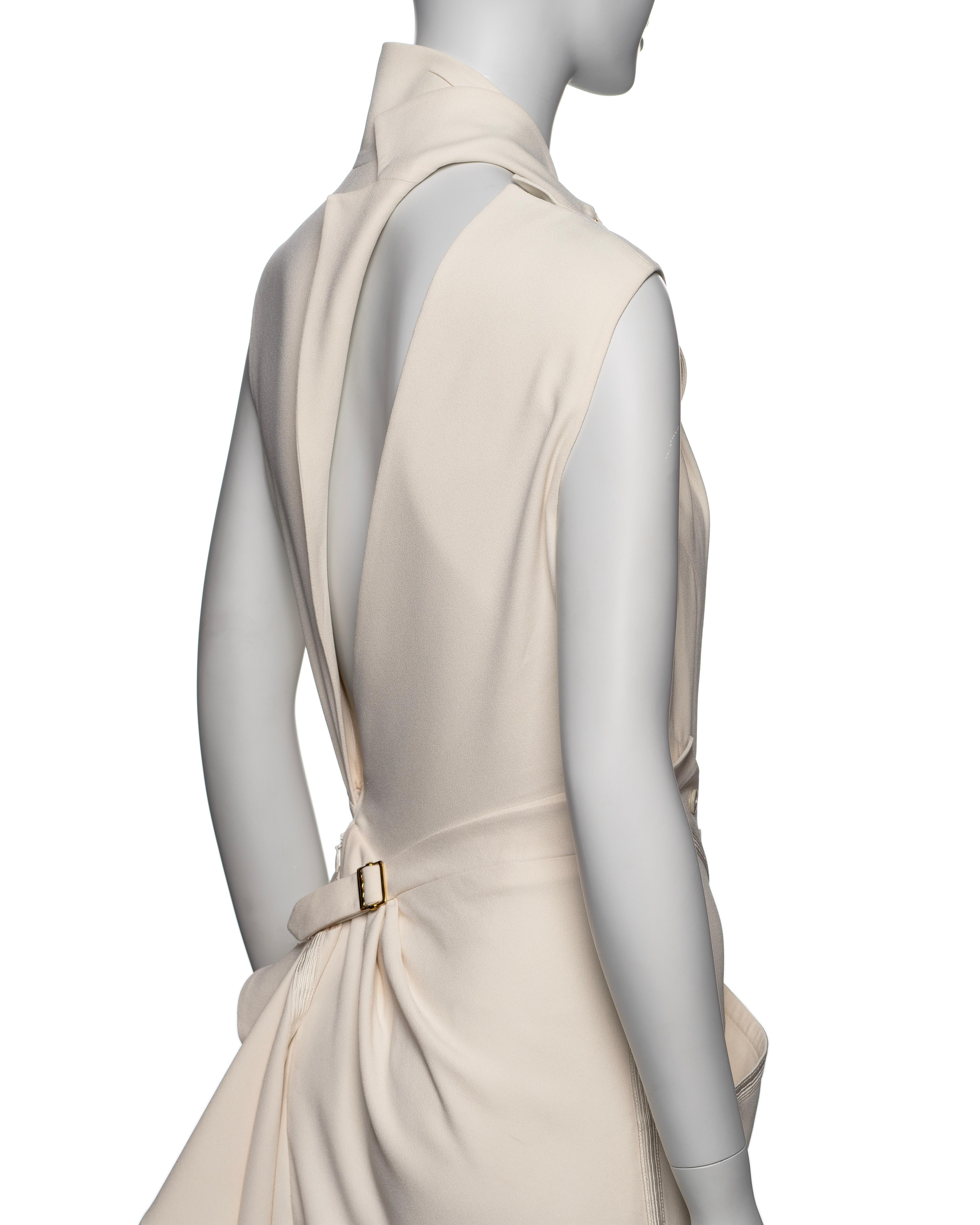 Christian Dior by John Galliano White Deconstructed Draped Dress, SS 2000 15