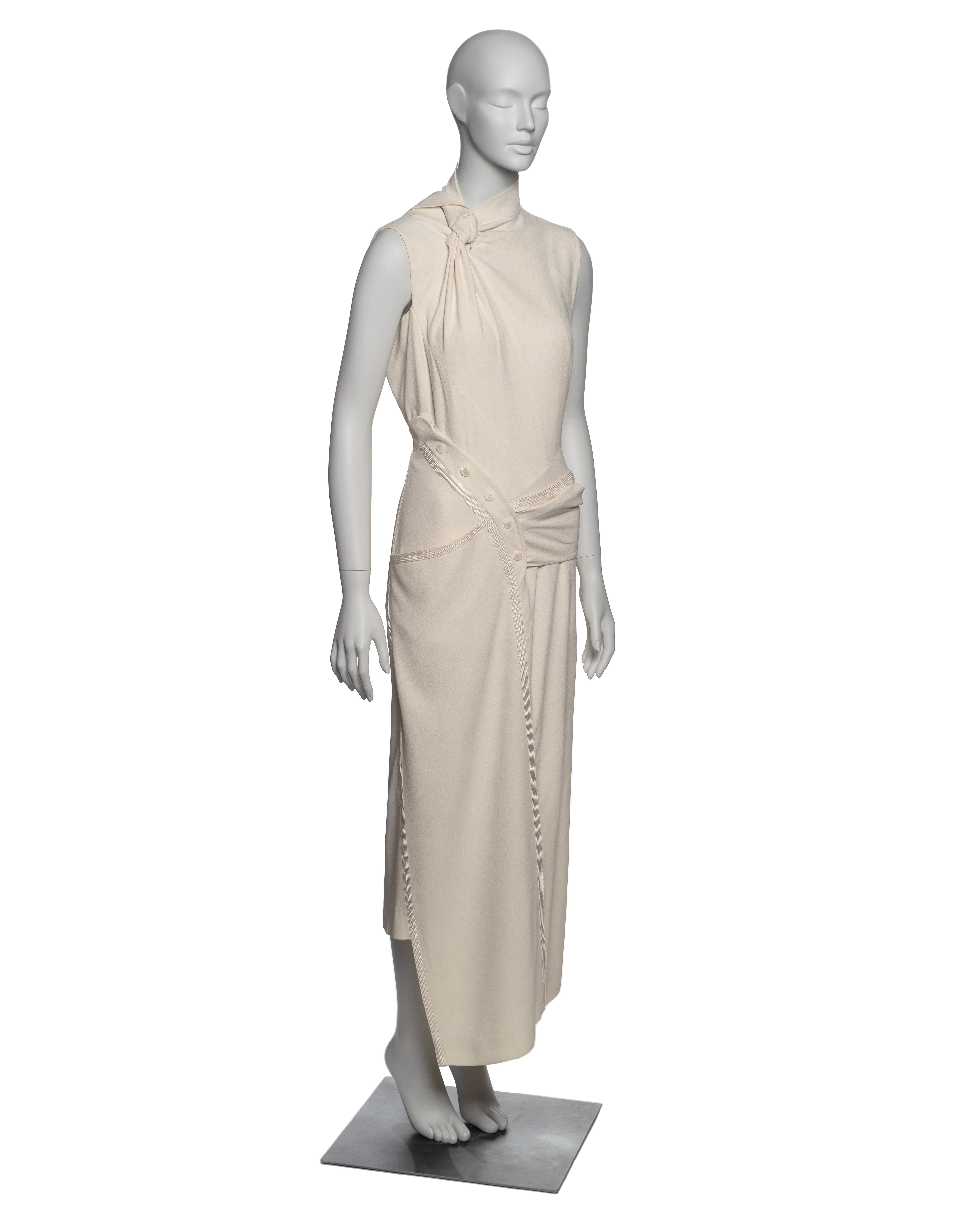 Christian Dior by John Galliano White Deconstructed Draped Dress, SS 2000 2