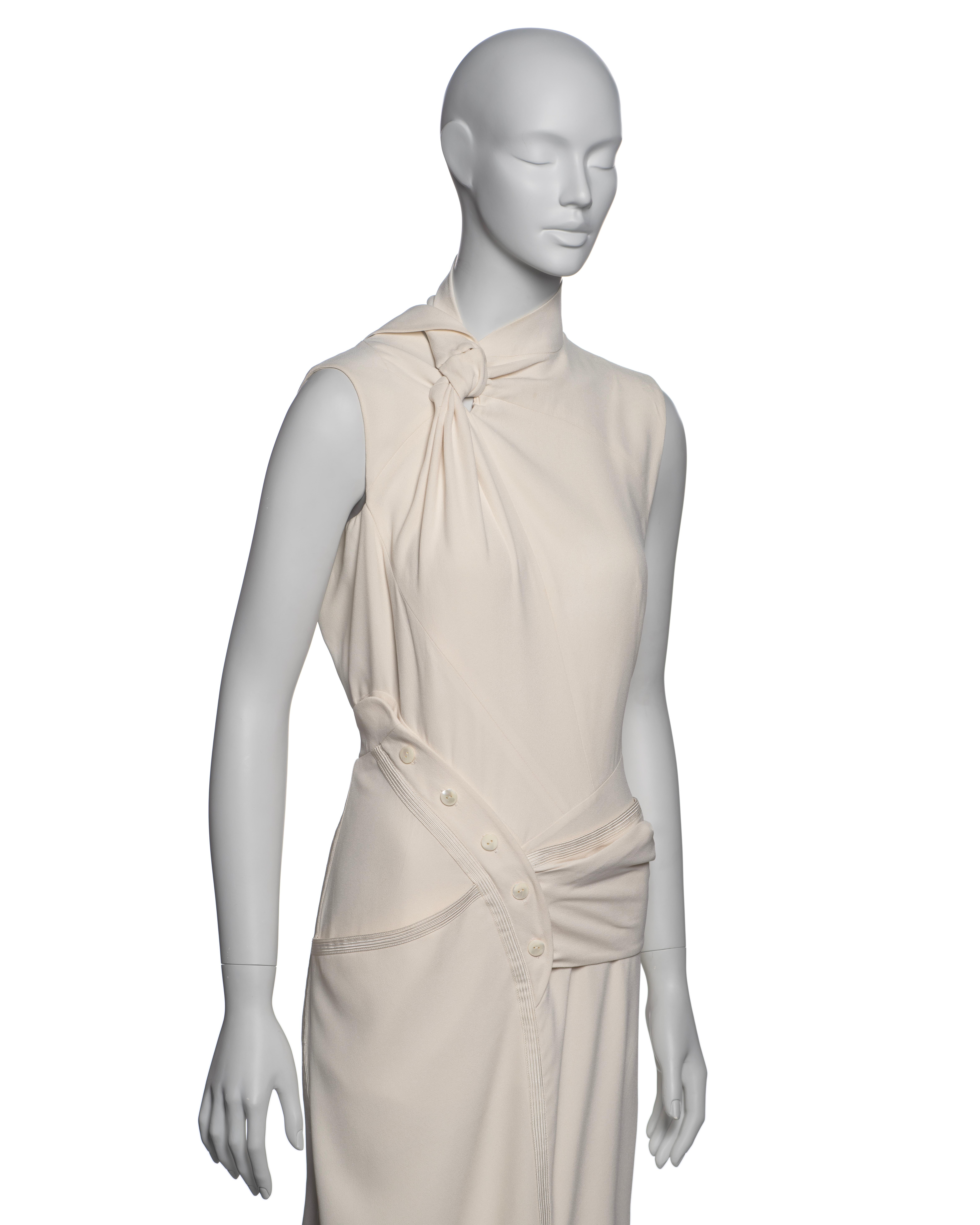 Christian Dior by John Galliano White Deconstructed Draped Dress, SS 2000 3
