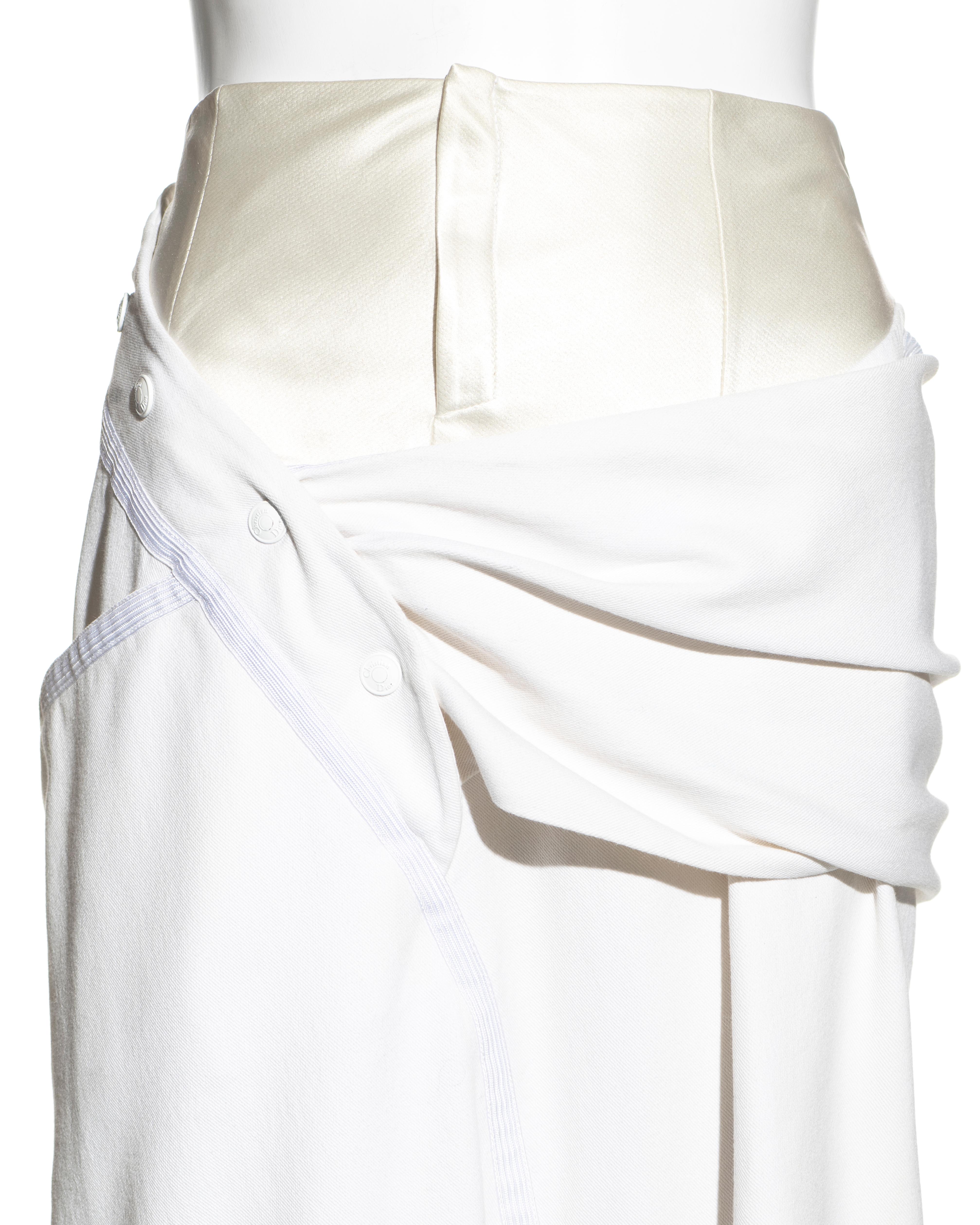 Christian Dior by John Galliano white deconstructed skirt Christian Dior by John Galliano white deconstructed skirt
