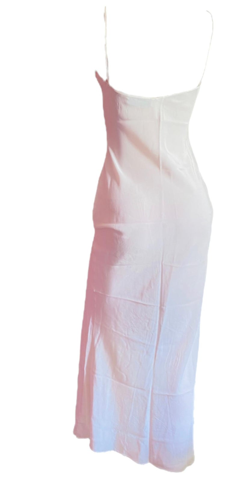Christian Dior by John Galliano White Silk Gown at 1stDibs