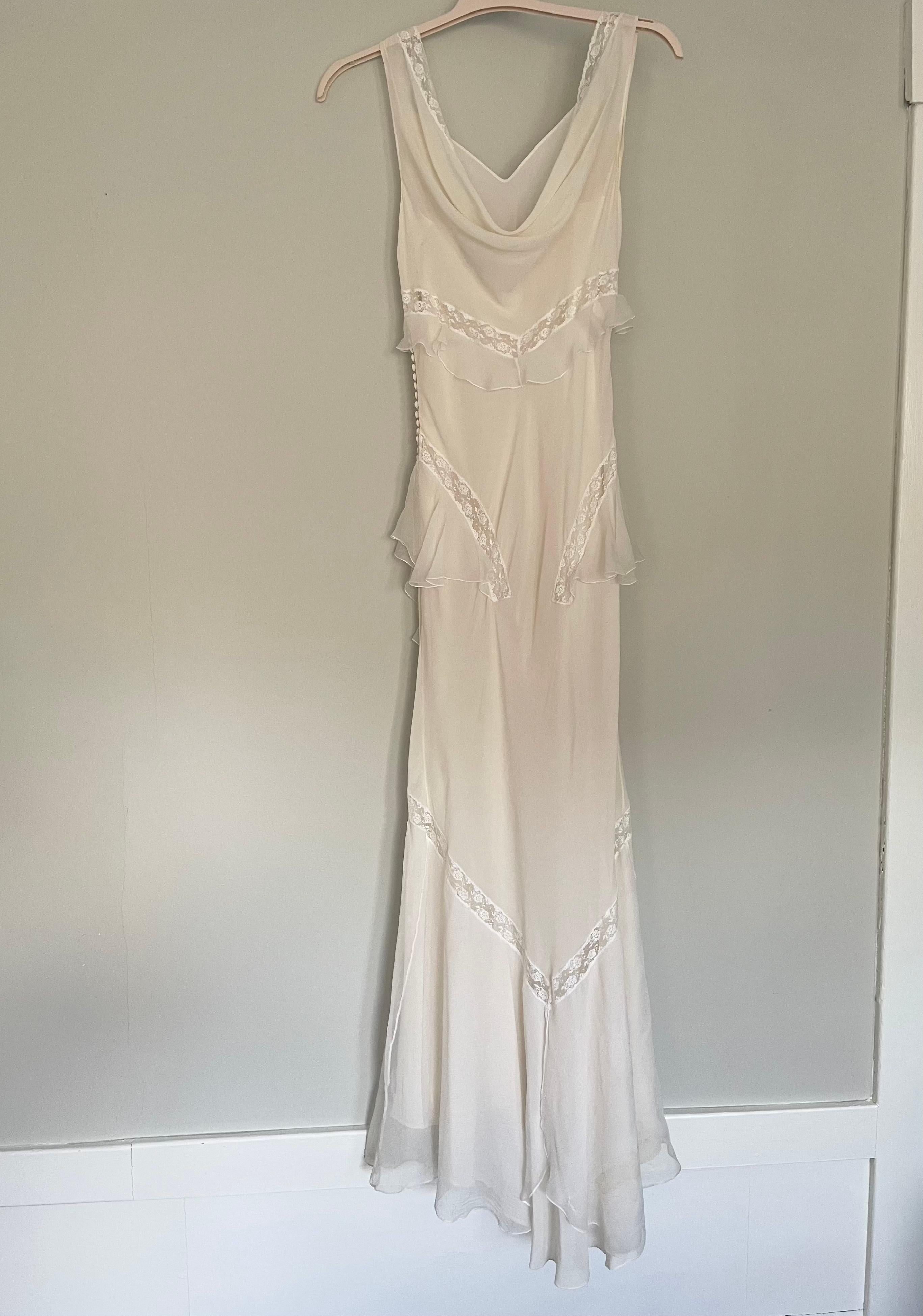 Christian Dior by John Galliano White Silk Gown 1