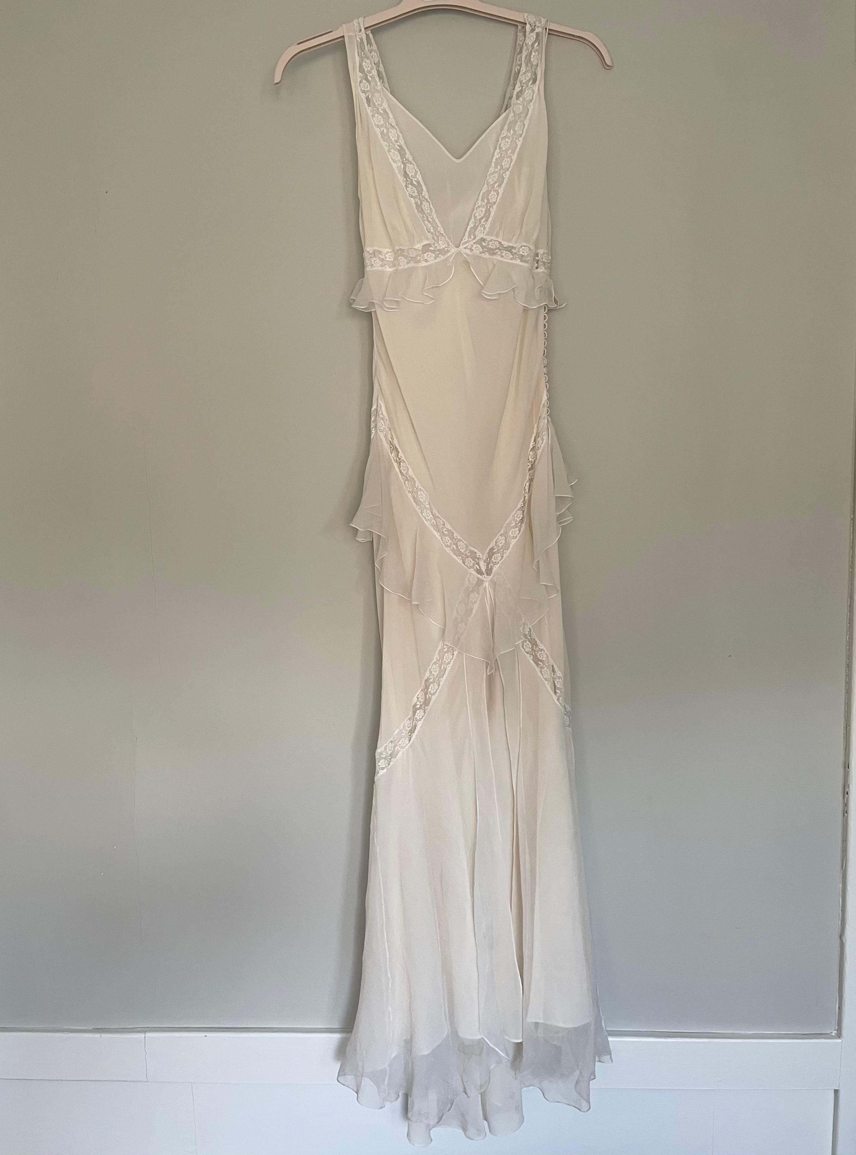 Christian Dior by John Galliano White Silk Gown 2