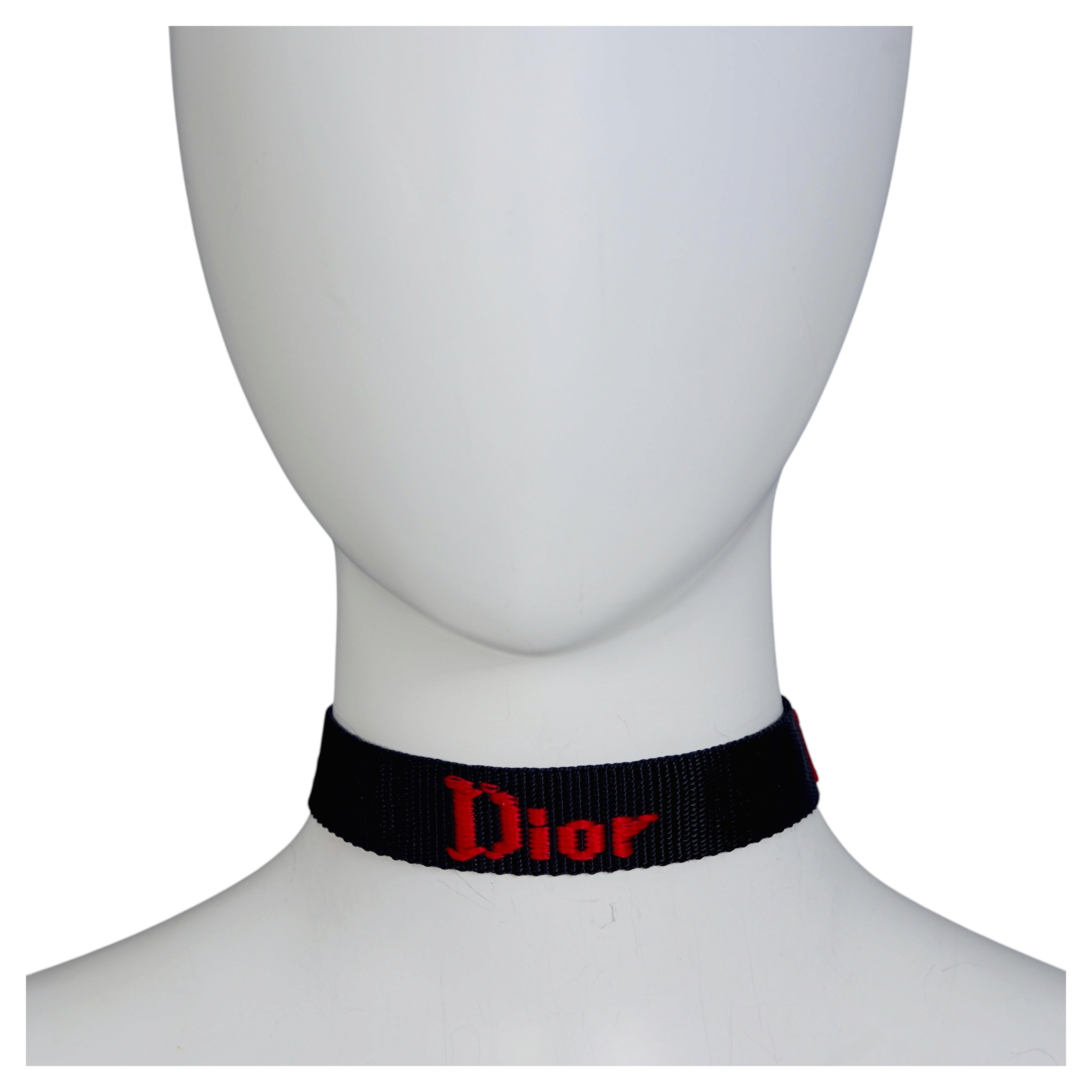 CHRISTIAN DIOR by John GALLIANO Y2K Blue Jean Logo Nylon Strap
