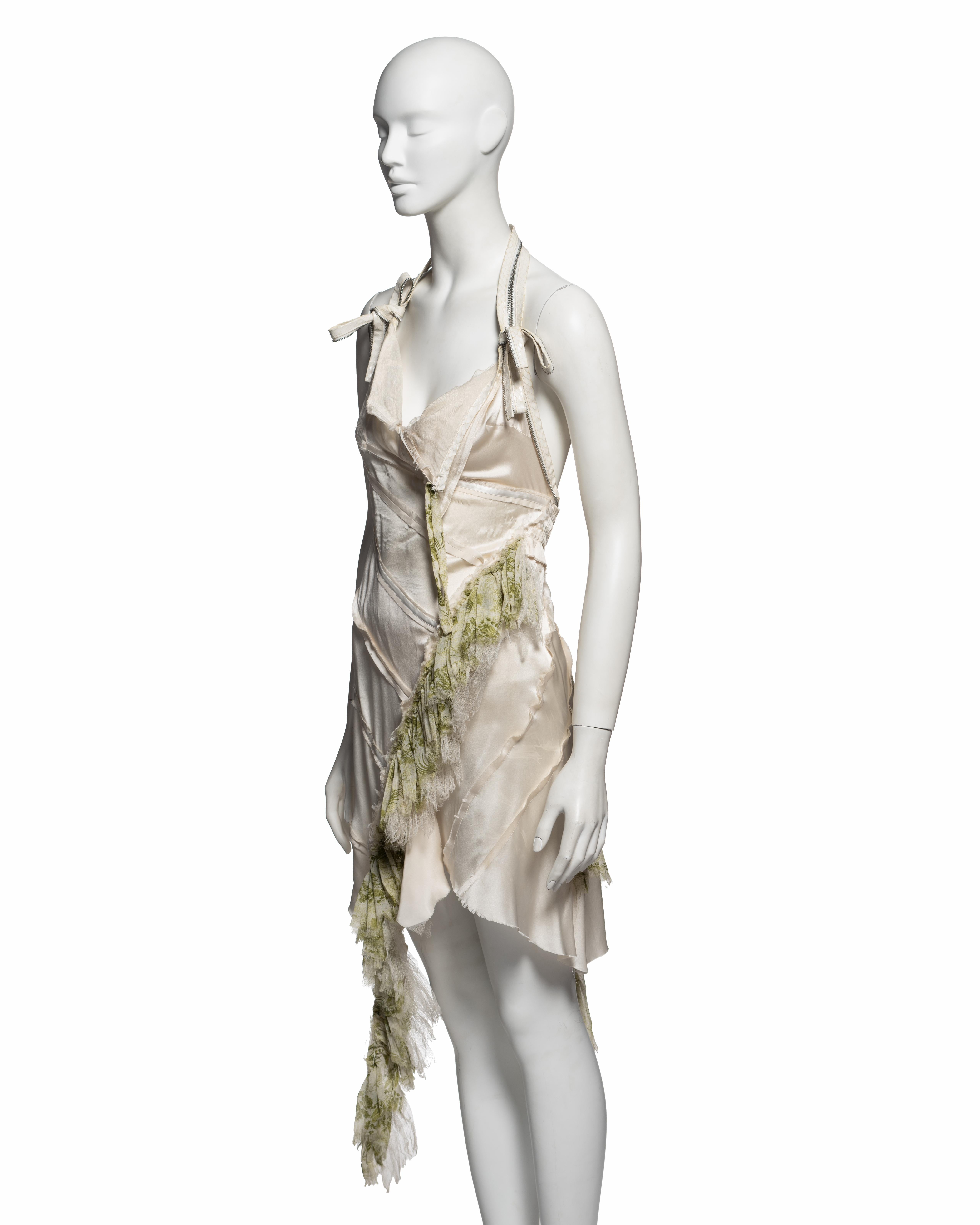 Mini robe en satin de soie à fermeture éclair Christian Dior by John Galliano, SS 2001 en vente 7