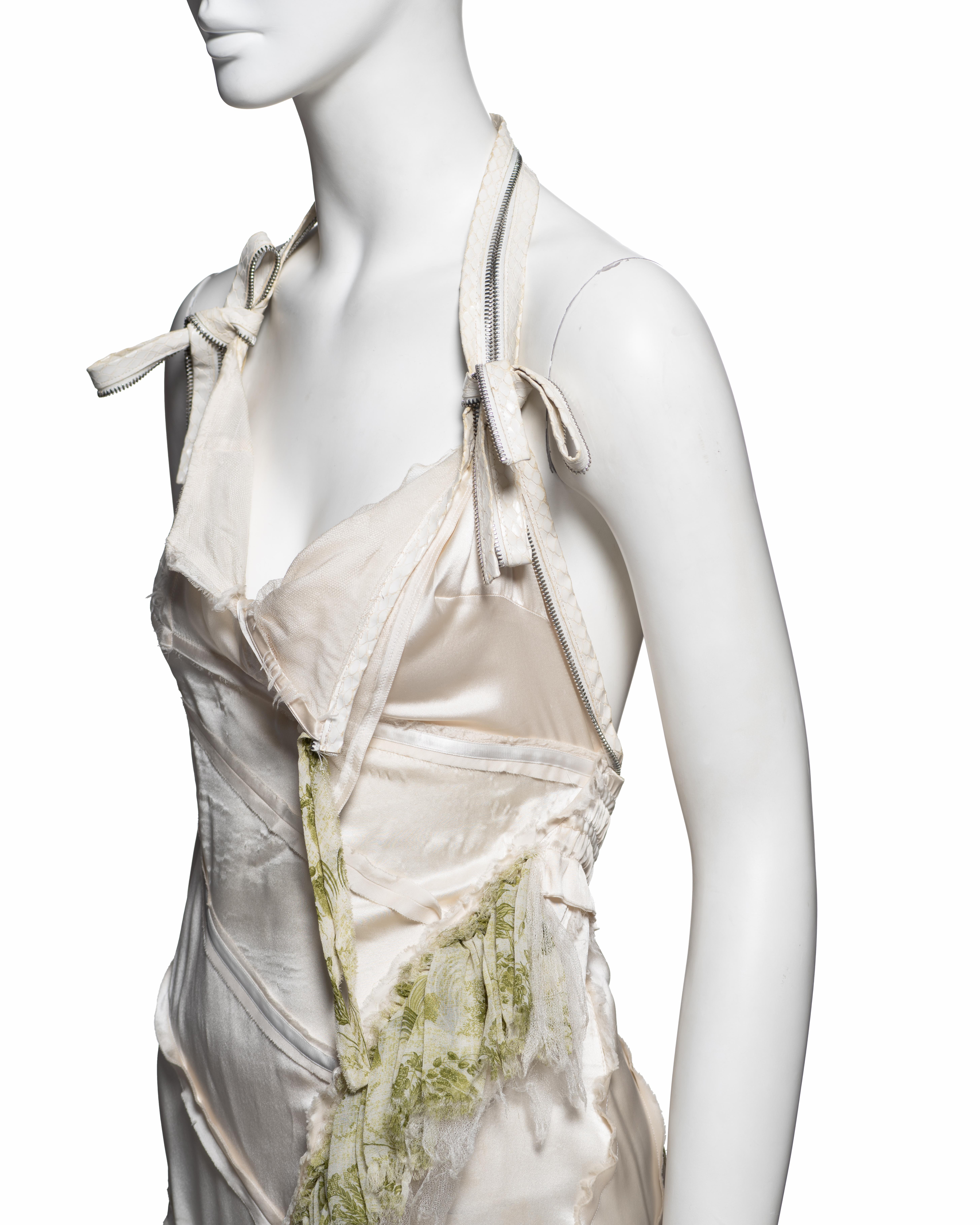 Mini robe en satin de soie à fermeture éclair Christian Dior by John Galliano, SS 2001 en vente 8