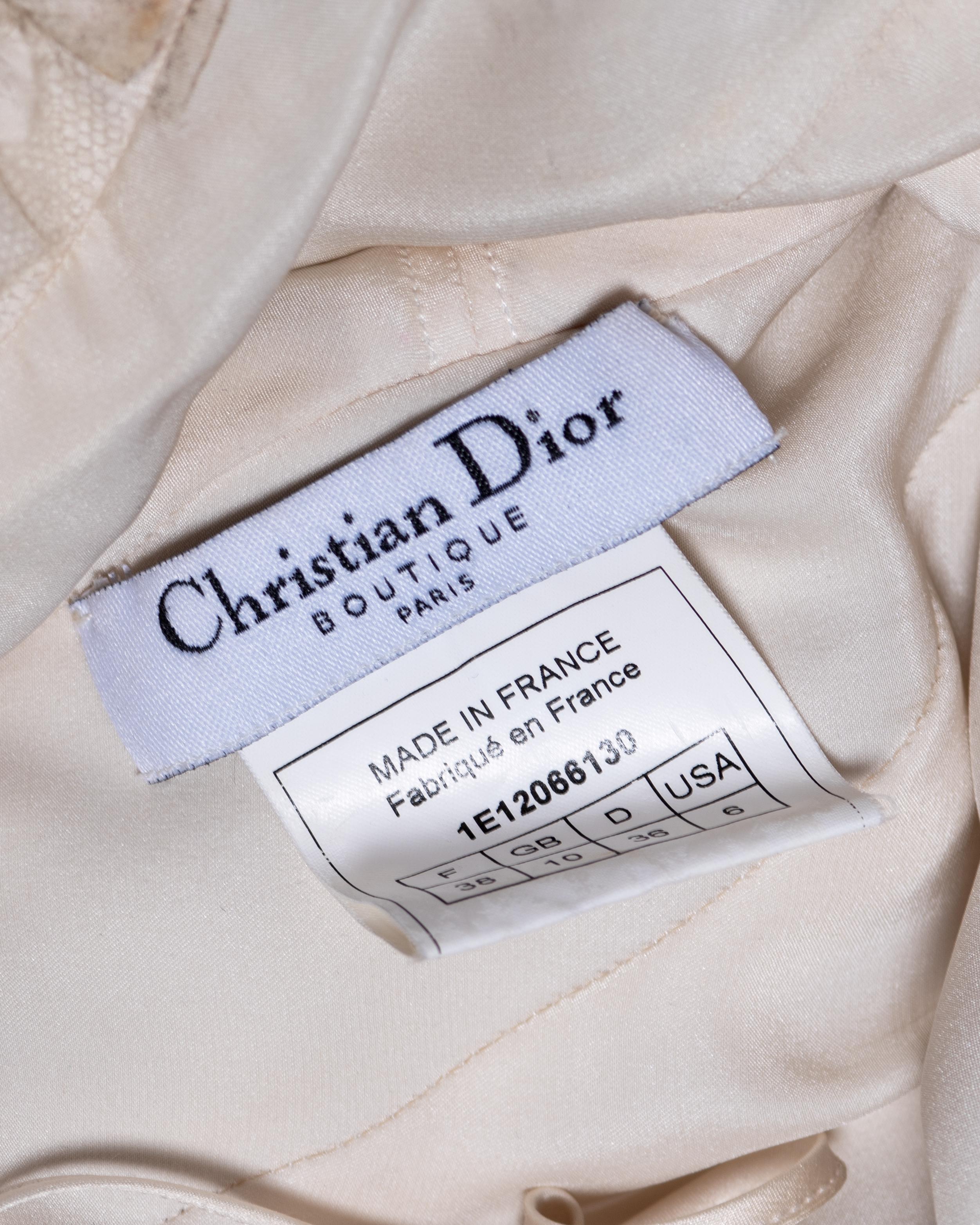Mini robe en satin de soie à fermeture éclair Christian Dior by John Galliano, SS 2001 en vente 10