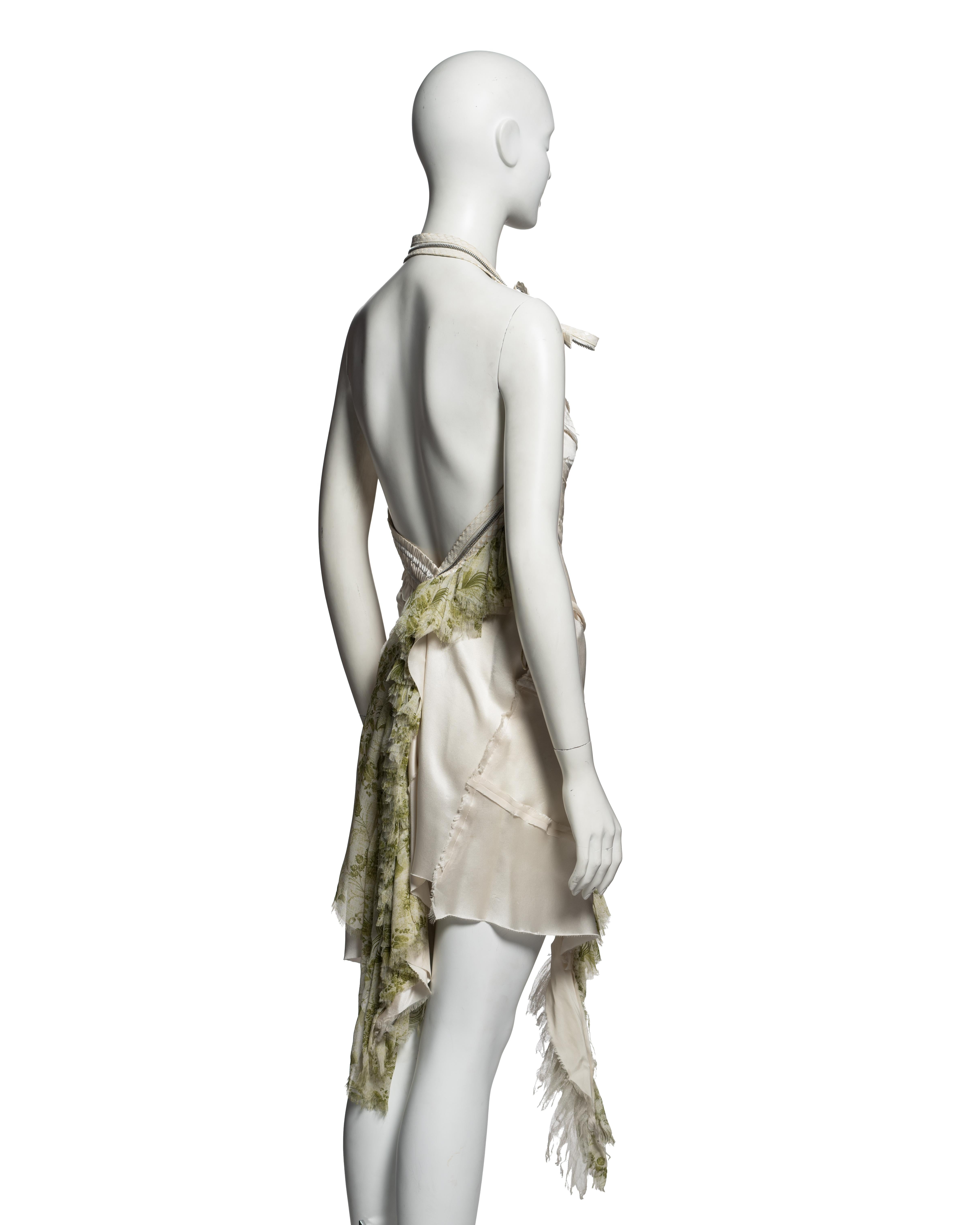 Mini robe en satin de soie à fermeture éclair Christian Dior by John Galliano, SS 2001 en vente 4