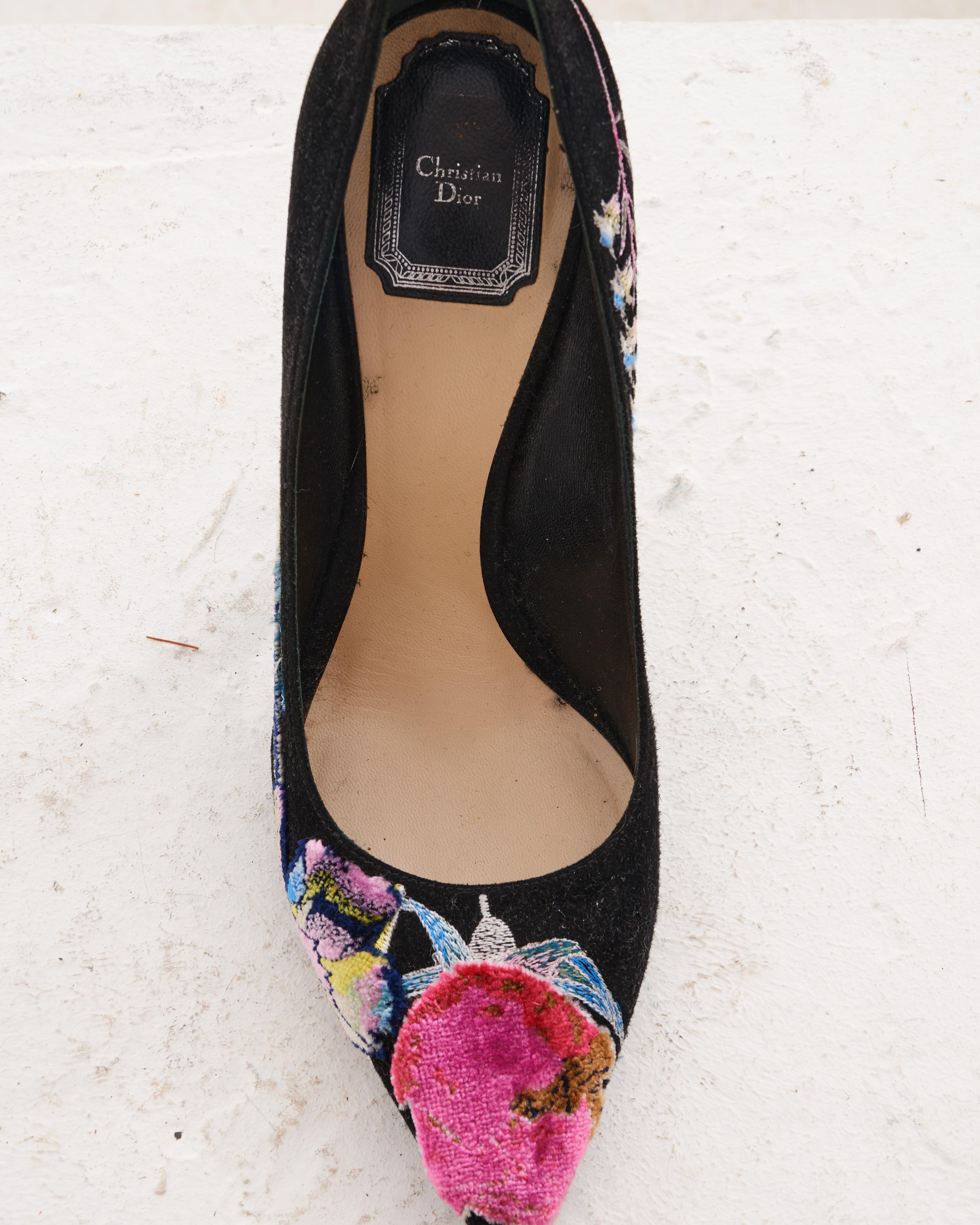 De las mujeres Christian Dior by Raf Simons 2010's Declinaison Defile Bombas de ante en venta
