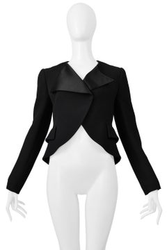 Christian Dior By Raf Simons Black Tuxedo Jacket With Satin Lapels