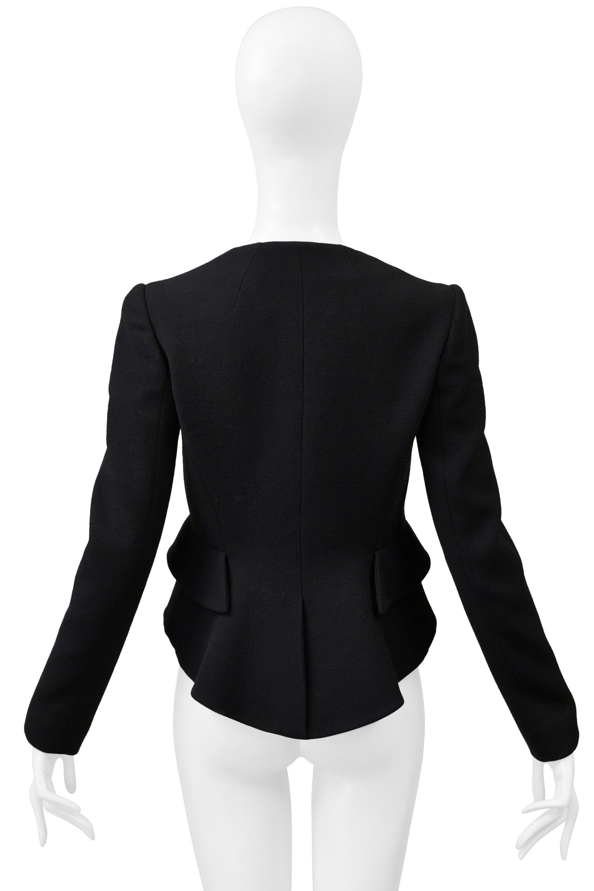 da uomo o donna Christian Dior For Raf Simons Giacca da smoking nera con revers in raso in vendita