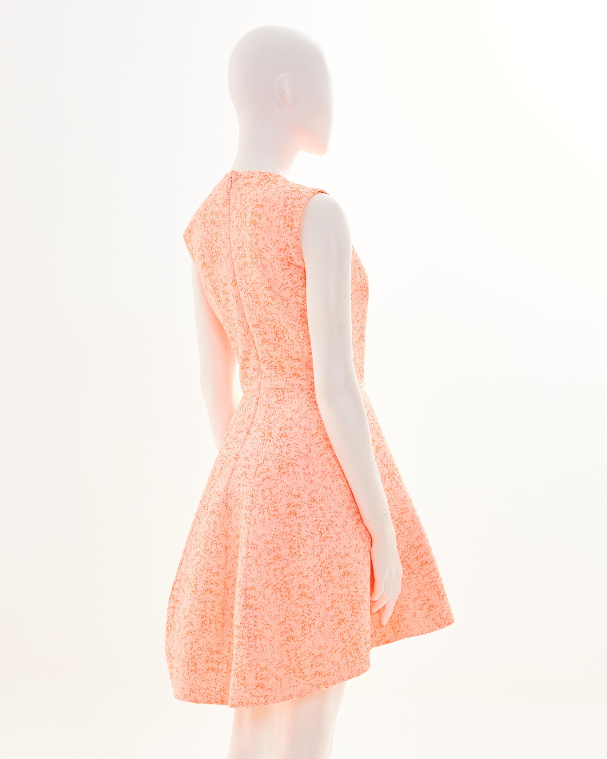 Christian Dior by Raf Simons Cruise 2014 Pink Boucle Asymmetric Dress In condizioni ottime in vendita a Milano, IT