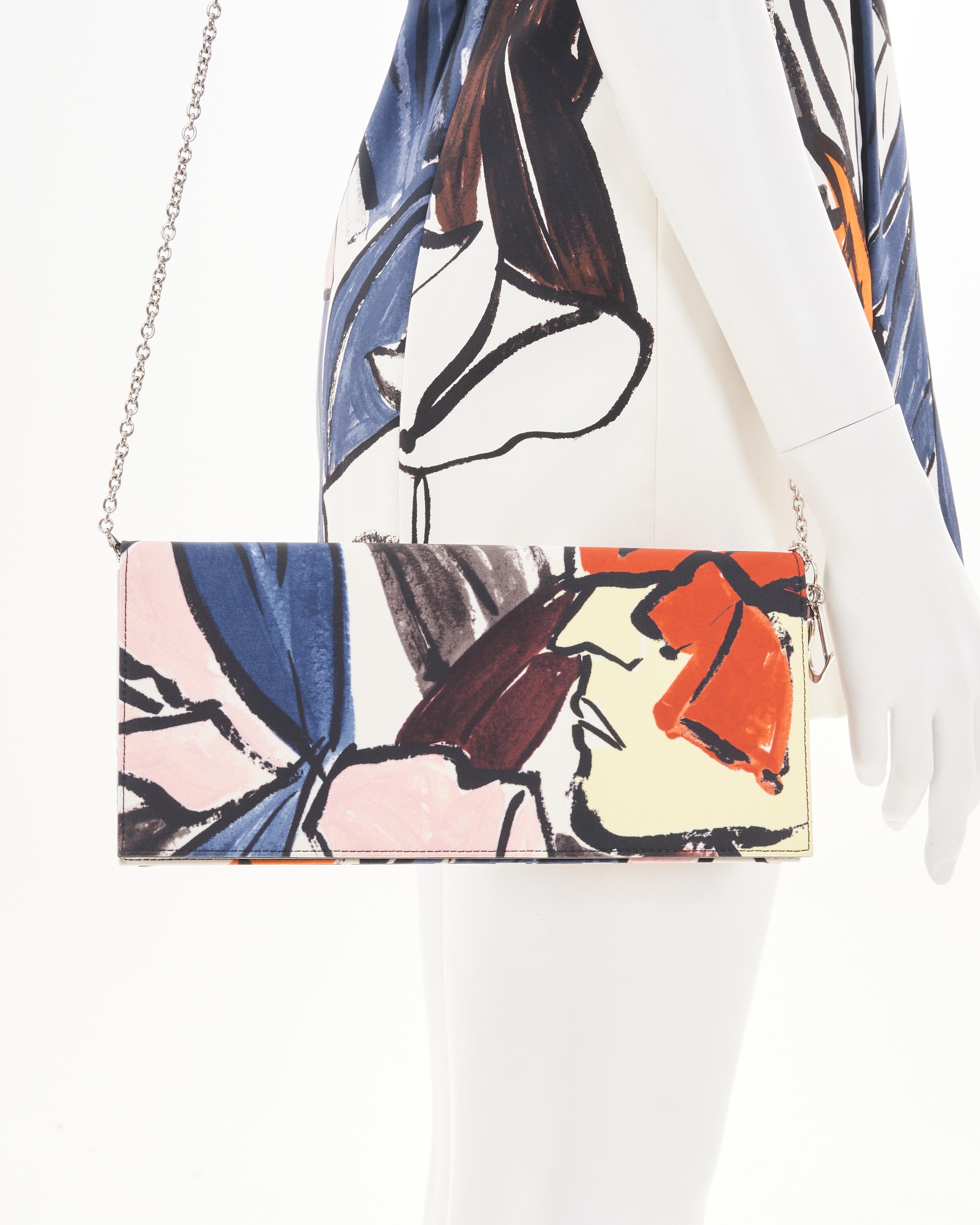 Christian Dior by Raf Simons Cruise 2015 Multicolor flower printed top and bag For Sale 2