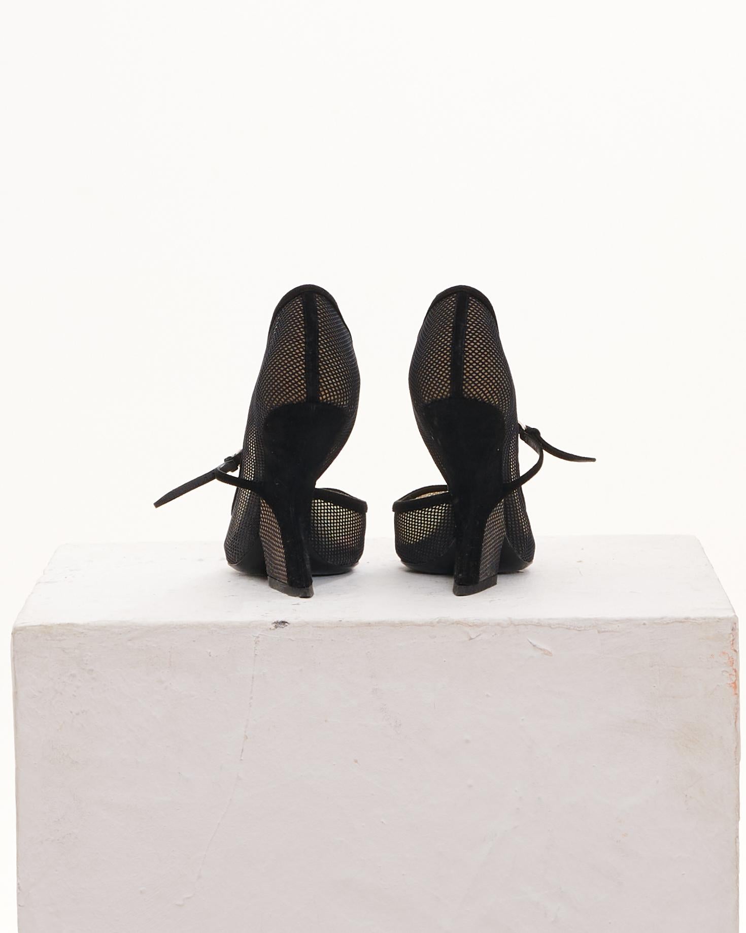 Christian Dior by Raf Simons F/W 2013  Black printed D'Orsay pumps IT 40 For Sale 1