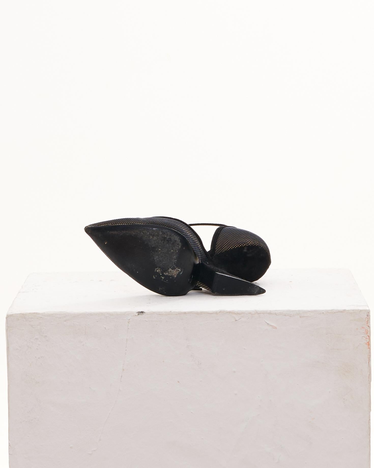 Christian Dior by Raf Simons F/W 2013  Black printed D'Orsay pumps IT 40 For Sale 2