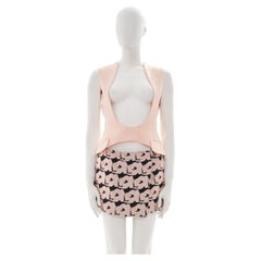 Christian Dior by Raf Simons F/W 2013 Pink Top and Flowers Pattern Mini Skirt