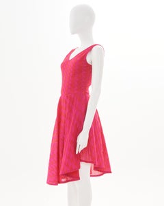 Christian Dior by Raf Simons F/W 2014 Asymmetric Fuchsia Cocktail Dress