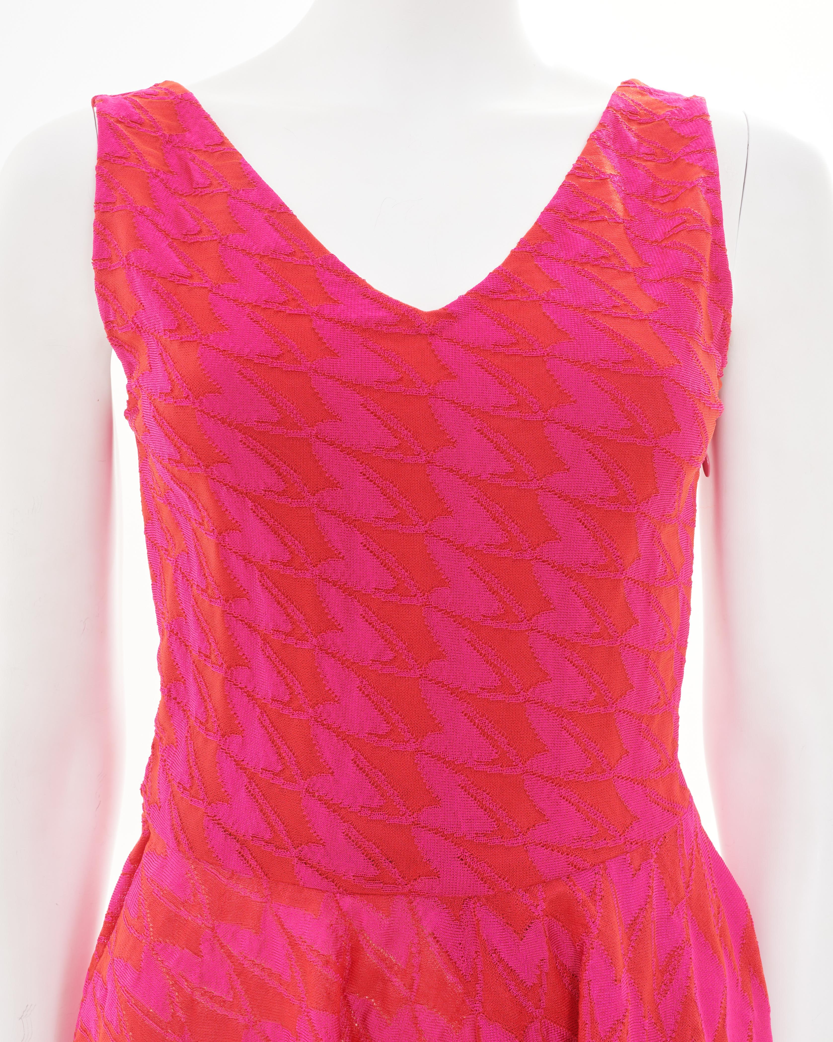 Women's Christian Dior by Raf Simons F/W 2014 Asymmetric Fuchsia Cocktail Dress For Sale