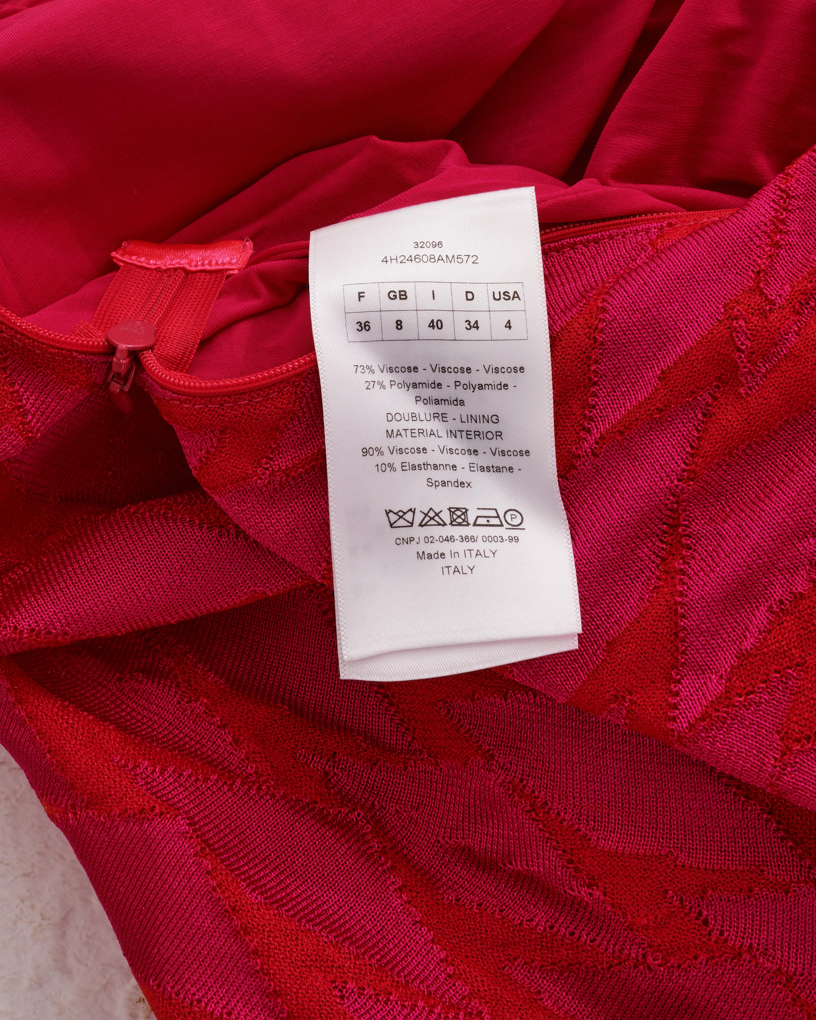 Christian Dior by Raf Simons F/W 2014 Asymmetric Fuchsia Cocktail Dress For Sale 3