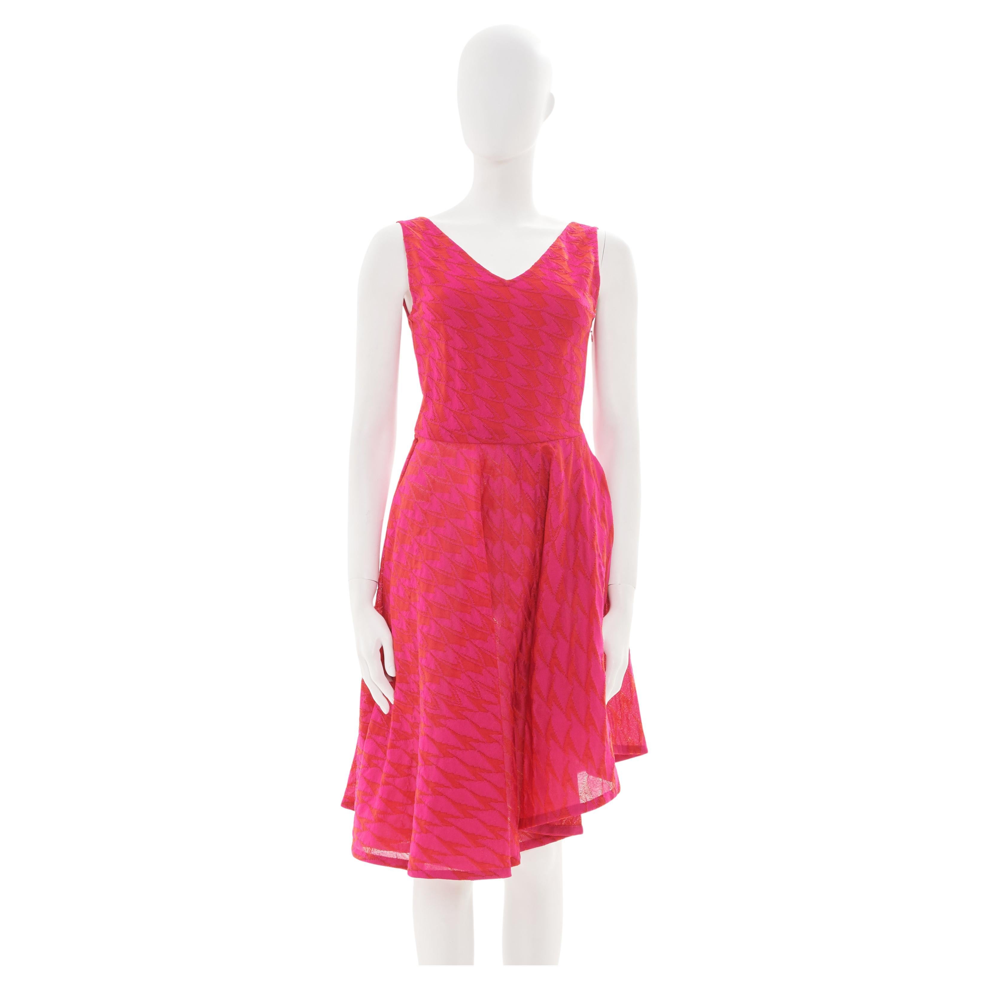 Christian Dior by Raf Simons F/W 2014 Asymmetric Fuchsia Cocktail Dress For Sale