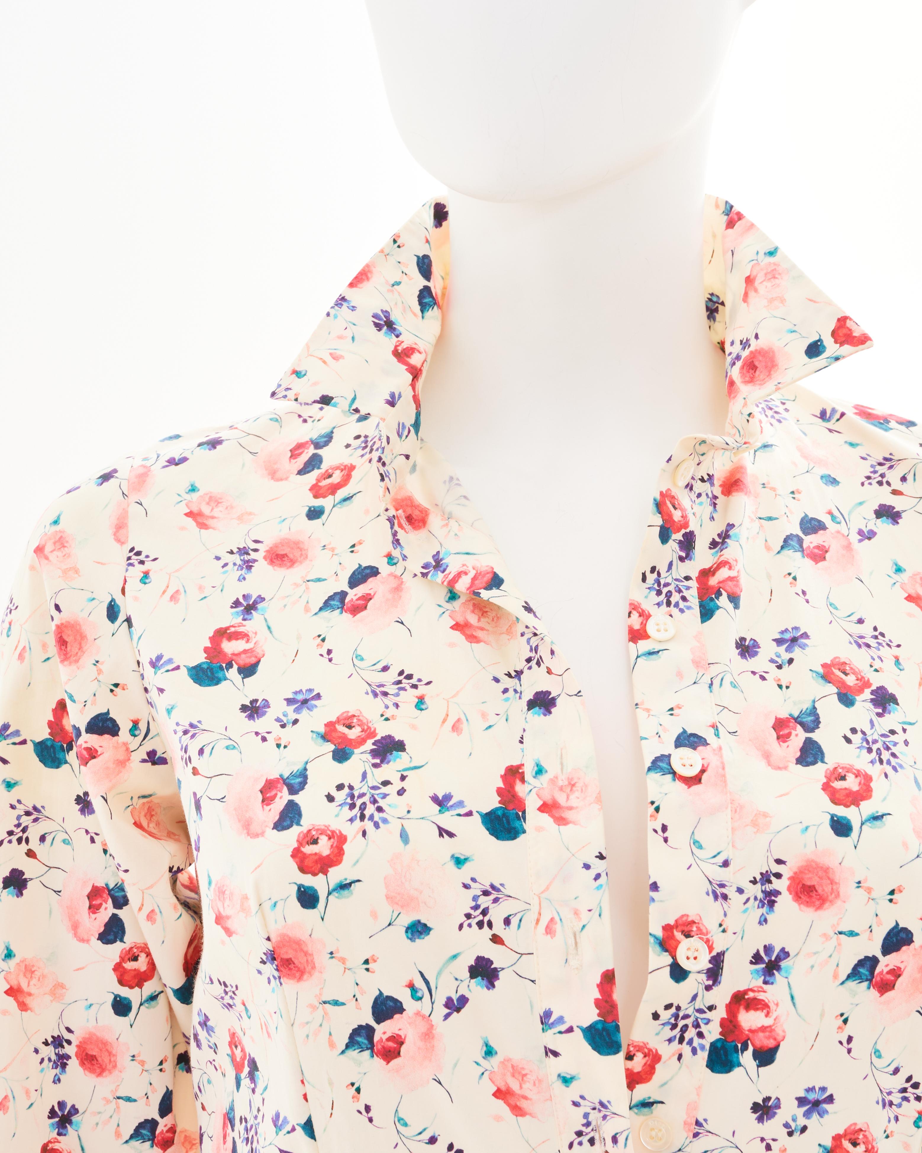 Christian Dior by Raf Simons Resort 2013 White Flowers Longsleeve Dress in vendita 1